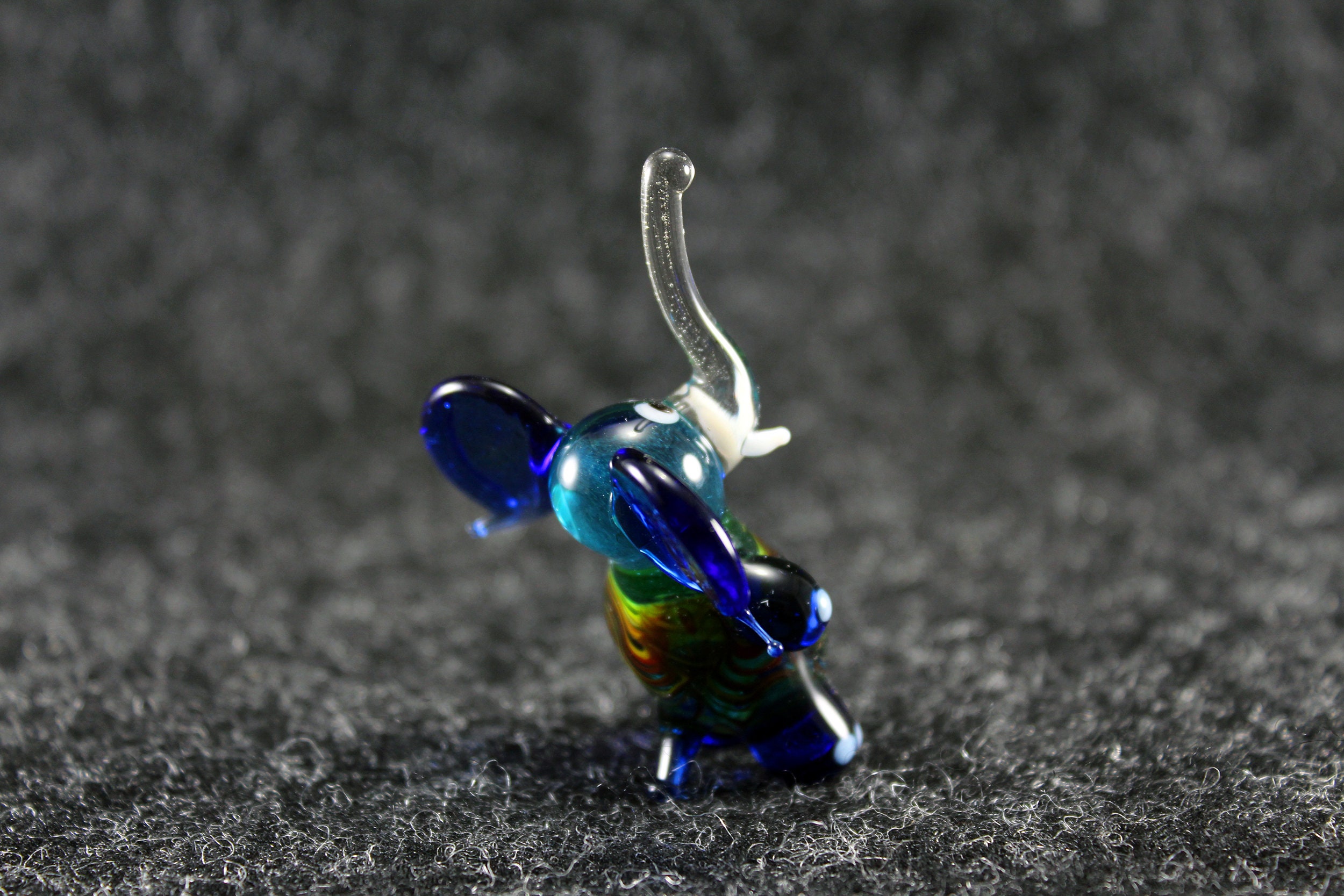 Glass elephant art glass home decor glass elephant fused glass Etsy