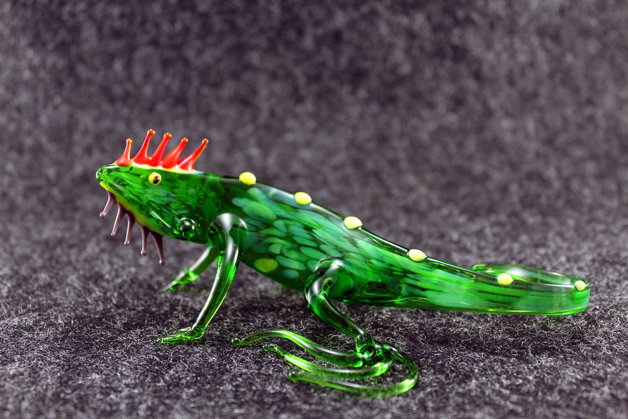Glass lizard Glass figurine Art glass Etsy