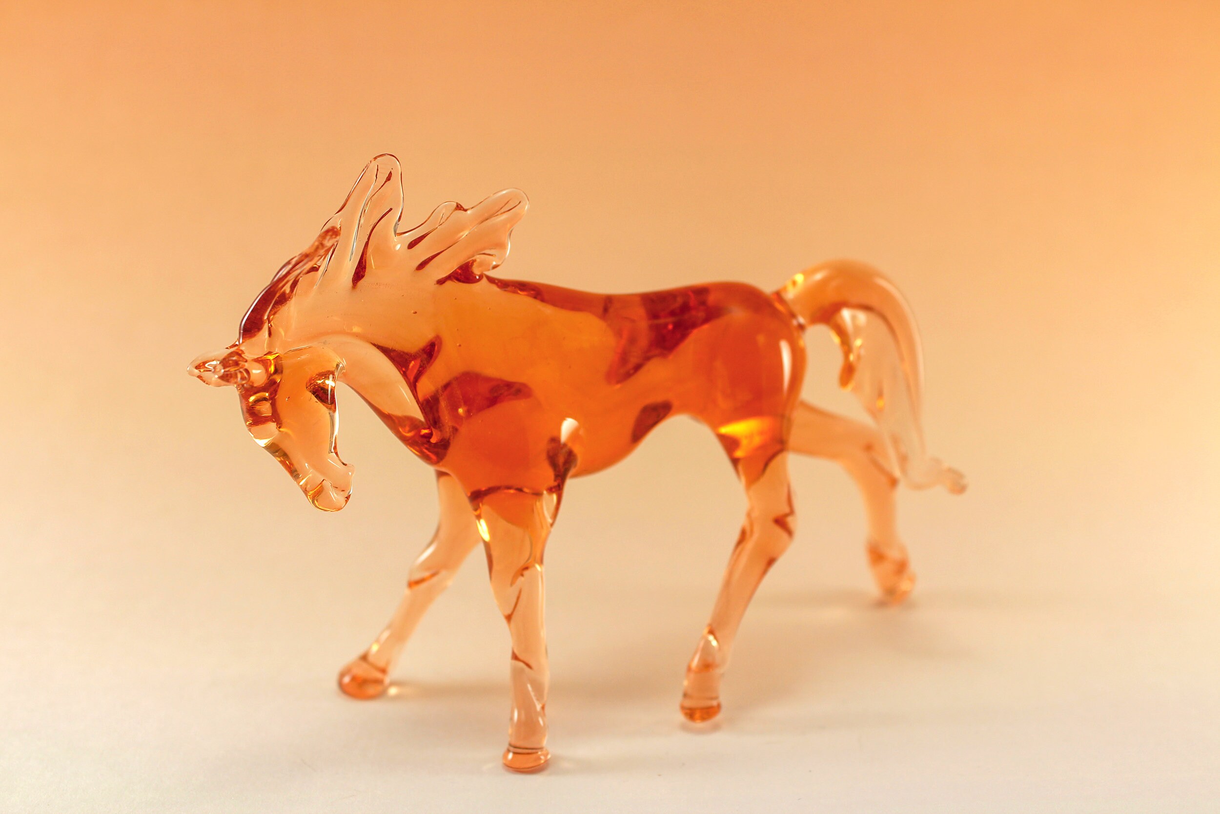 Glass horse art glass home decor glass horse fused glass horse Etsy