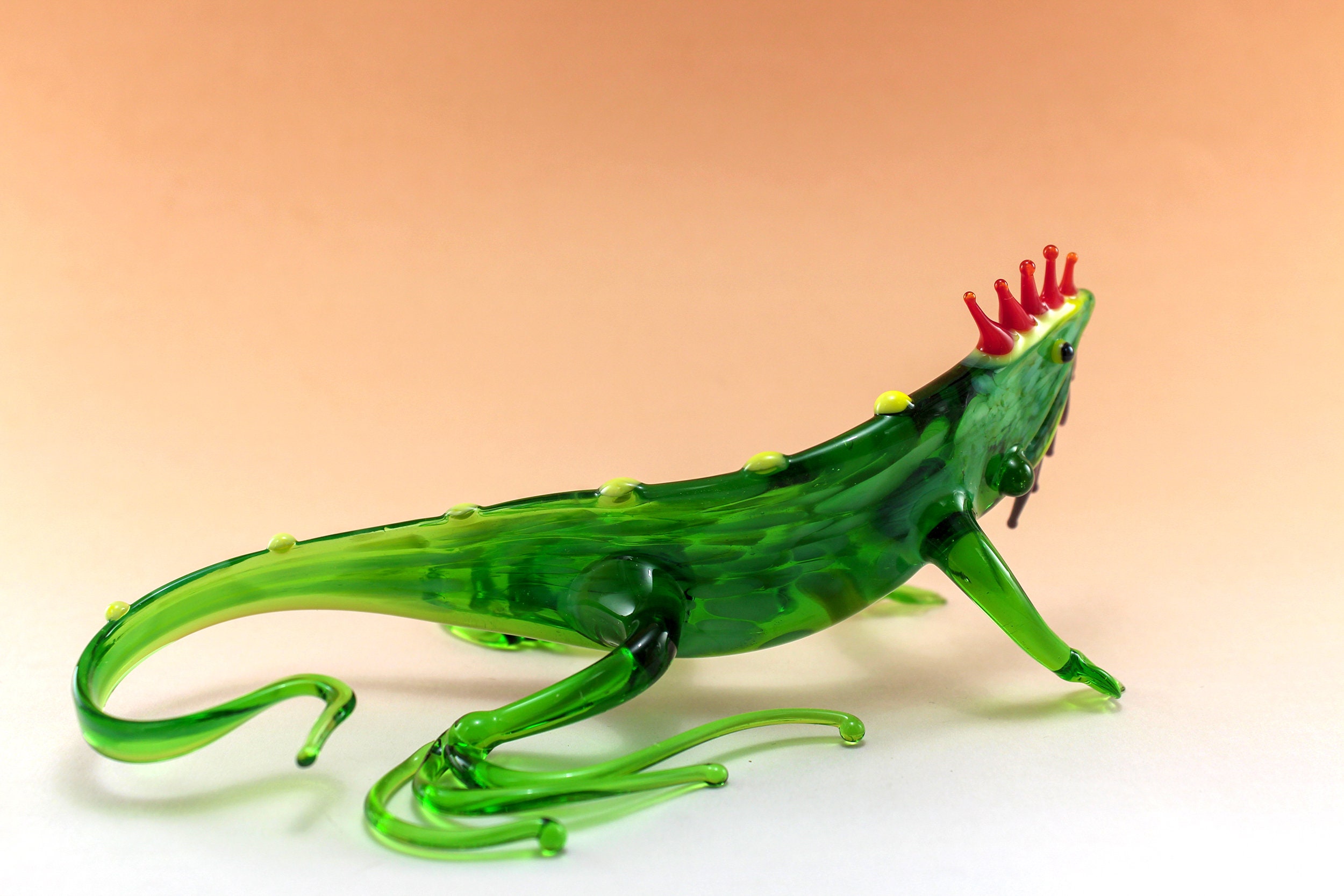 Glass lizard Glass figurine Art glass Etsy