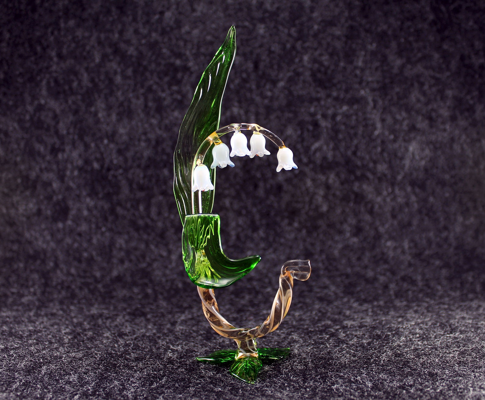 Lily of the valley Glass figurine Art glass Etsy