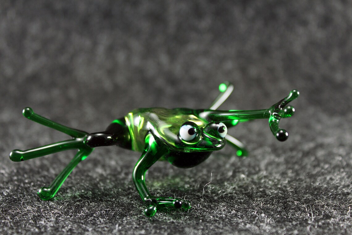 GLASS FROG Glass animals Glass art Gift for her Etsy