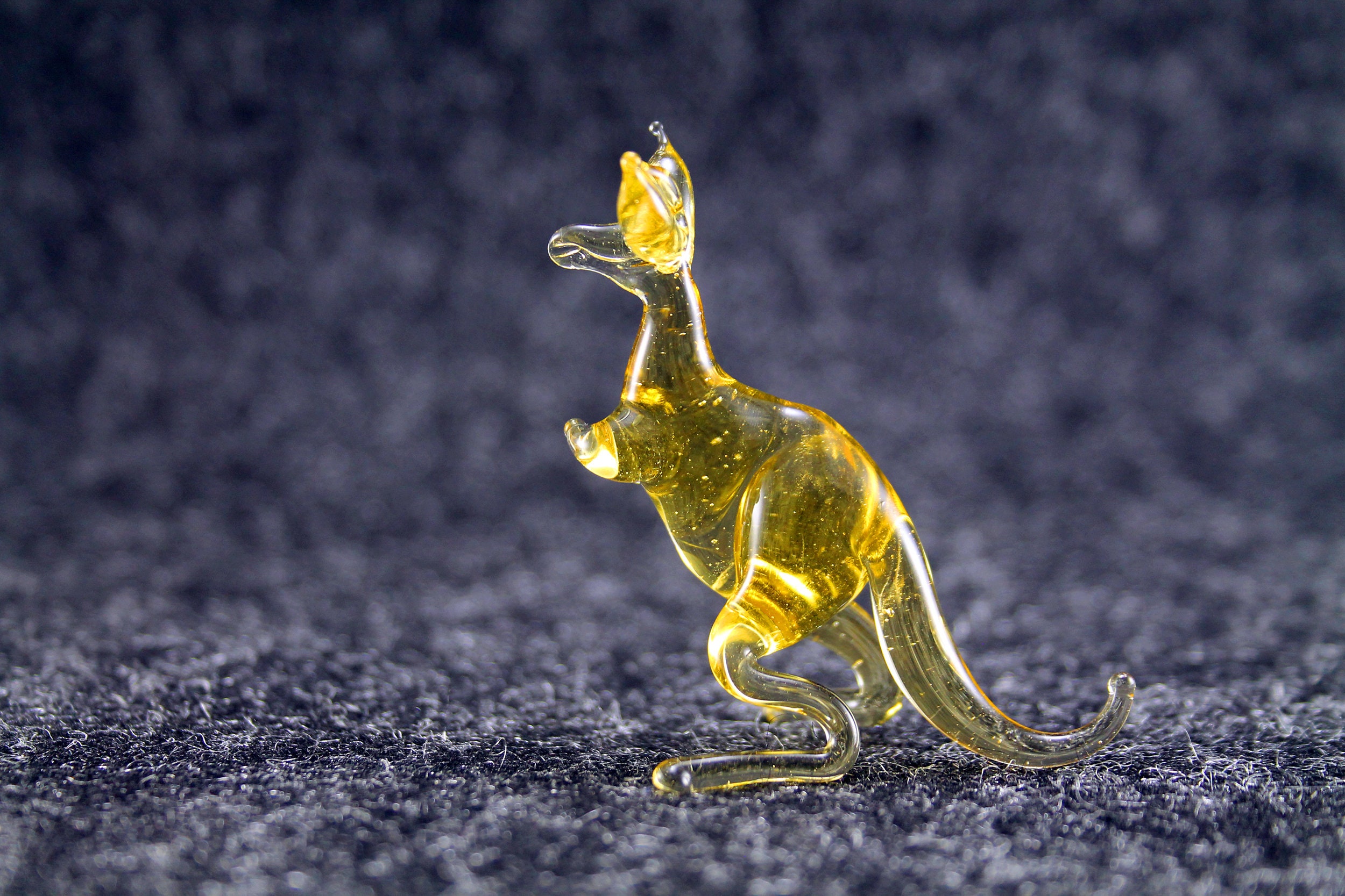 Glass kangaroo art glass home decor glass kangaroo fused glass Etsy
