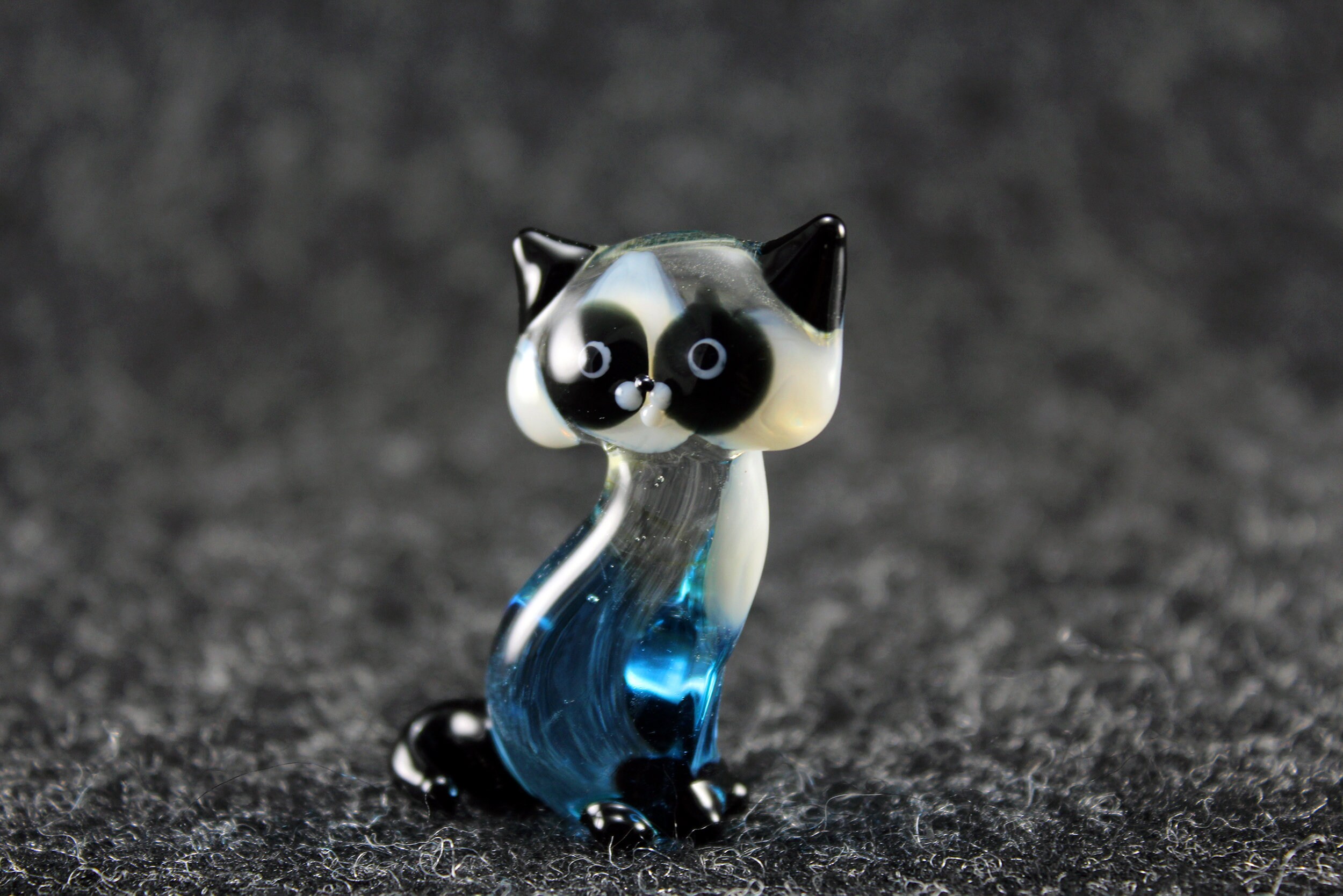 Glass Cat Figurine Glass Cat Glass Animal Sculpture Glass | Etsy