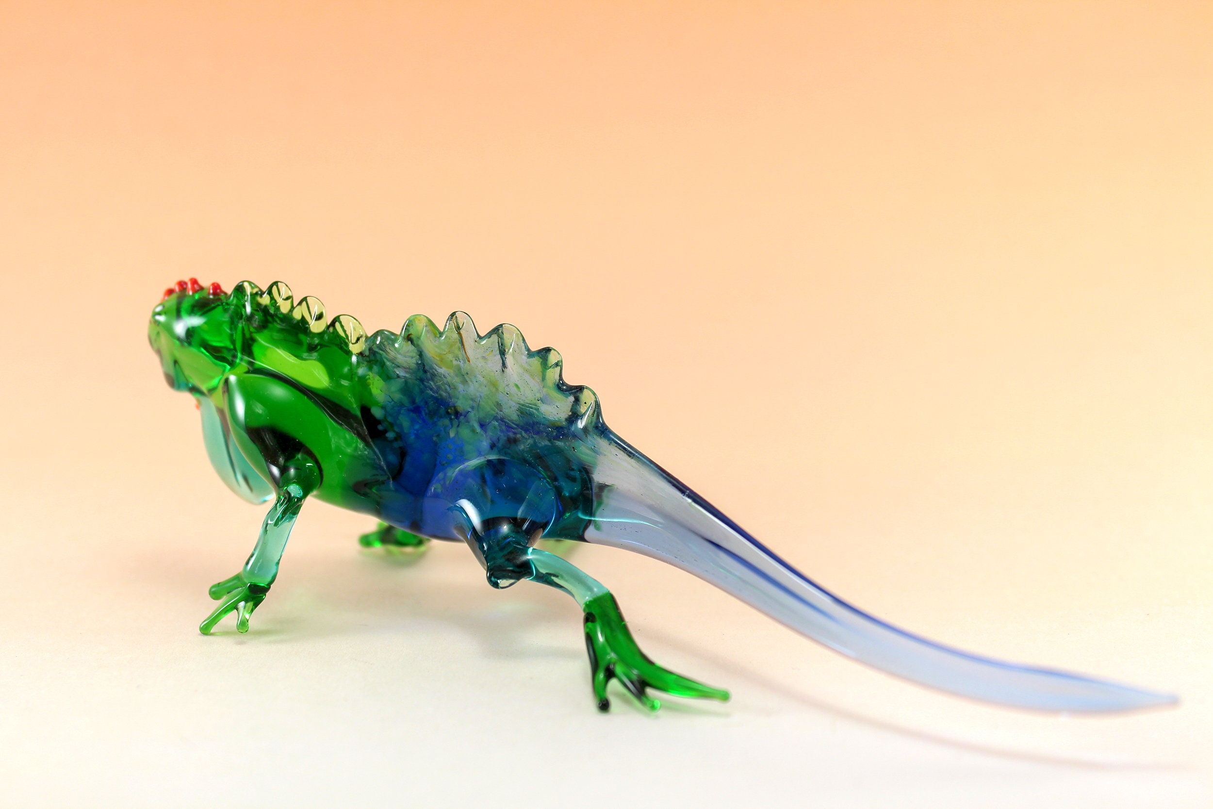 Glass lizard art glass home decor glass lizard fused glass Etsy