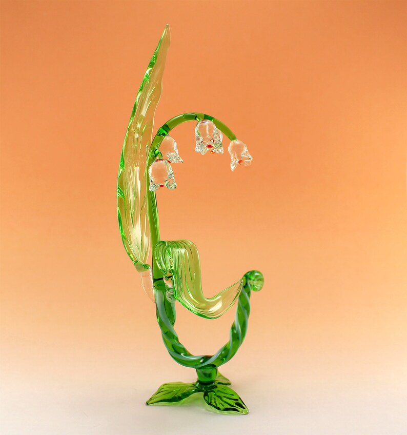 Lily of the valley Glass figurine Art glass Etsy