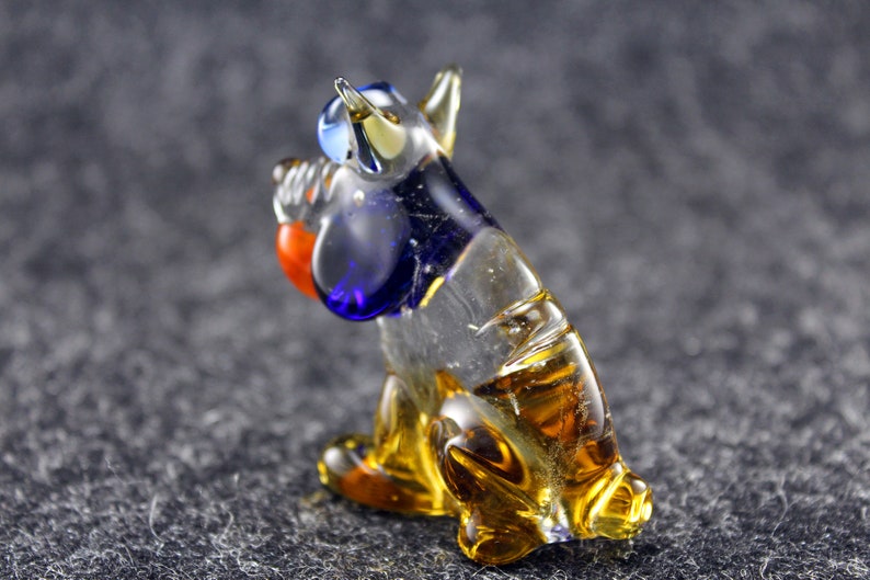 Glass Dog Glass Animal Sculpture Glass Figurine Glass Figure Glass Animals Glass Figurines Glass Figures Dog n31