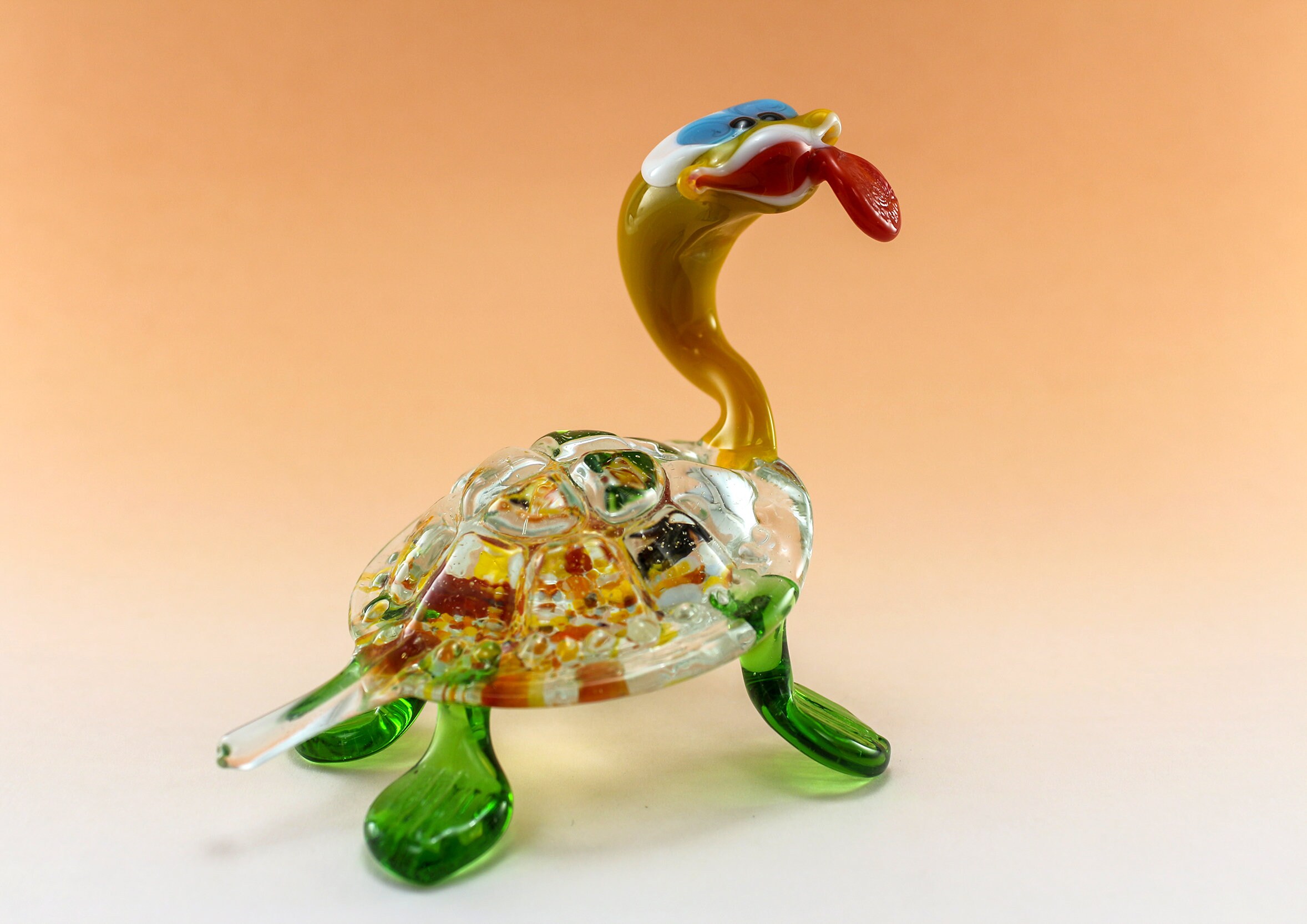 Color Glass Turtle Figurine.Turtle Figurine Glass.Figure | Etsy