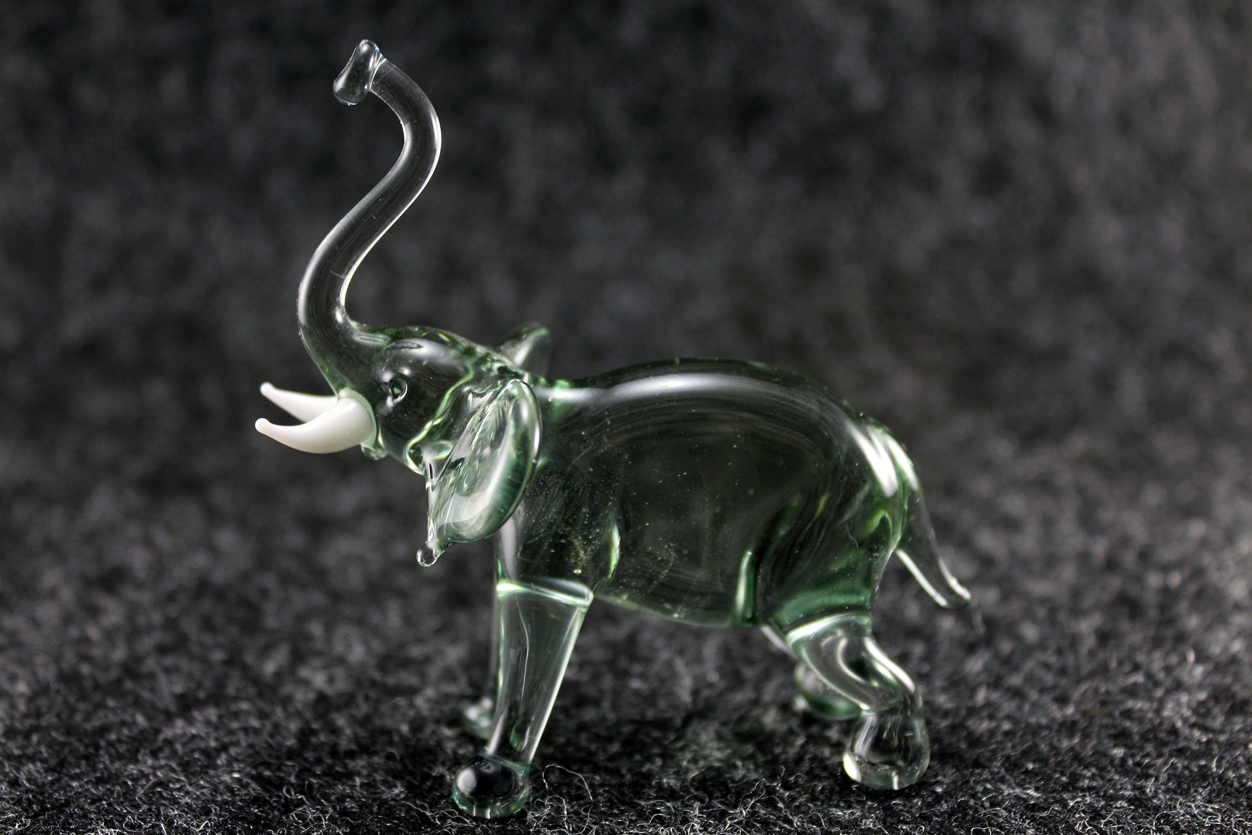 Color Glass elephant art glass home decor glass elephant fused Etsy