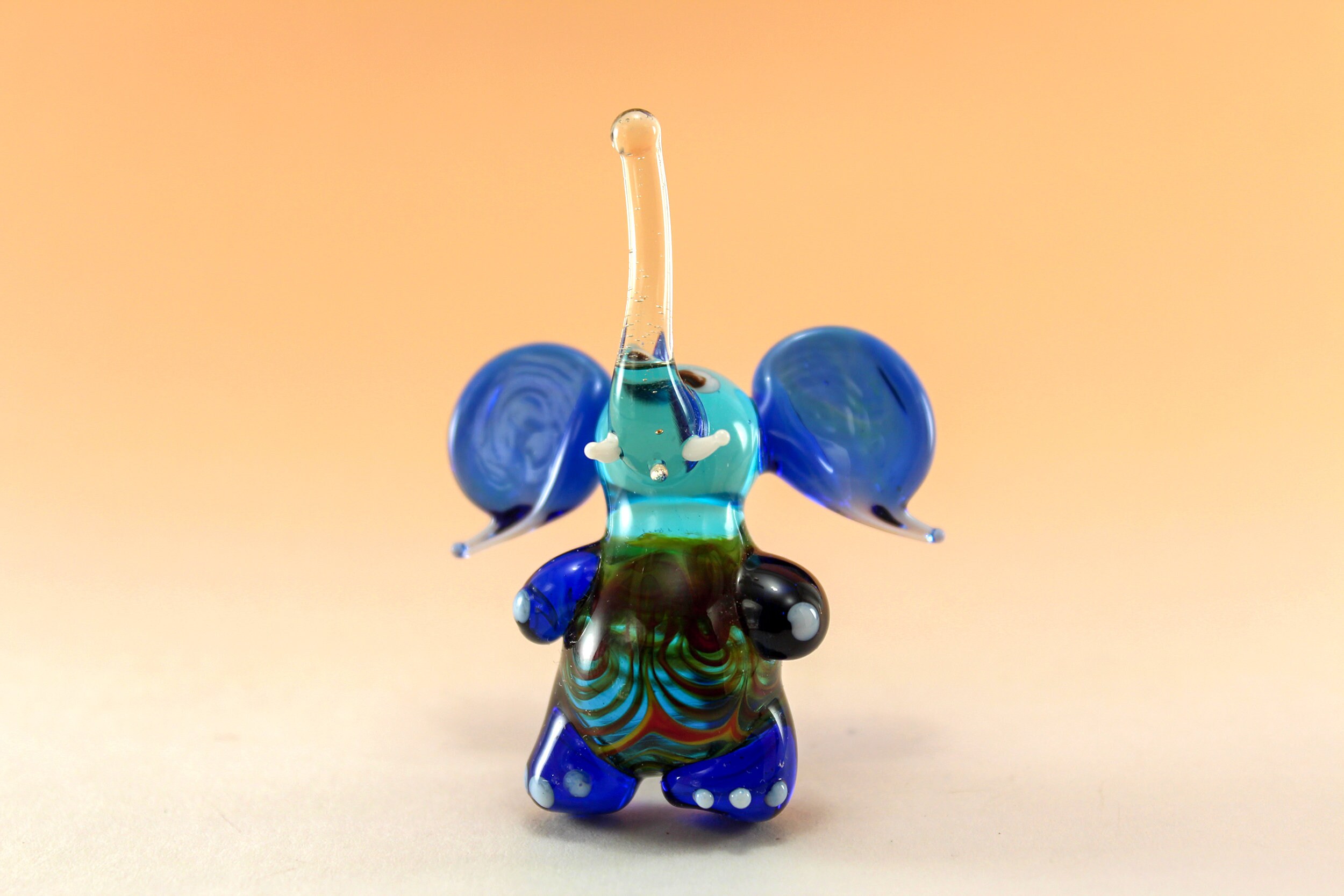 Glass elephant art glass home decor glass elephant fused glass Etsy