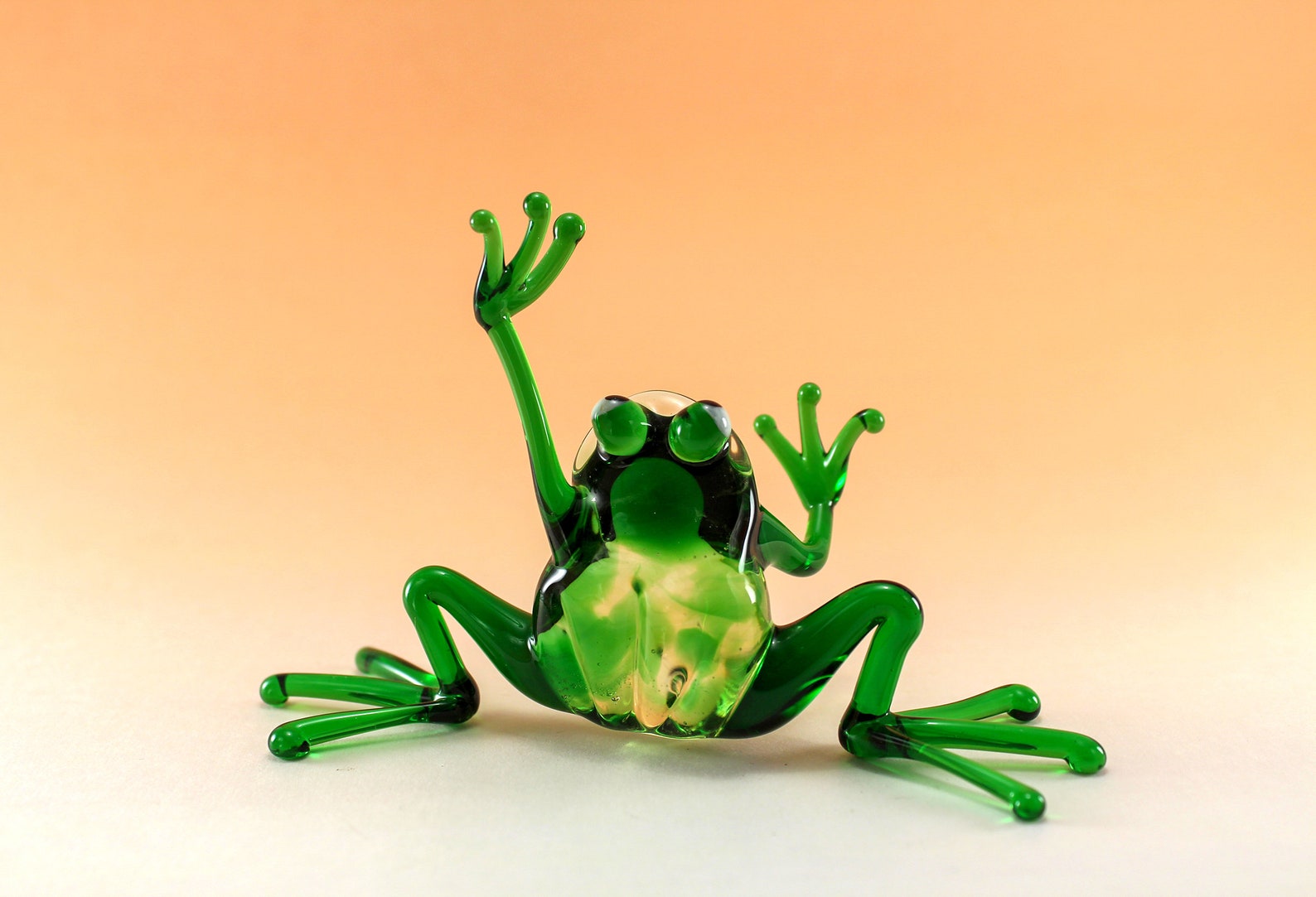 GLASS FROG Glass animals Glass art Gift for her Etsy