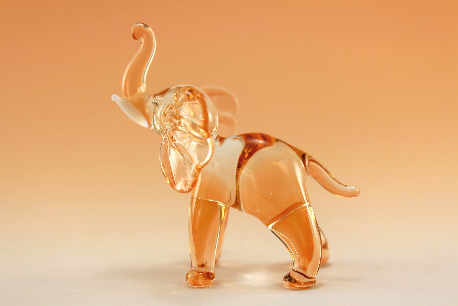 Glass elephant art glass home decor glass elephant fused glass Etsy