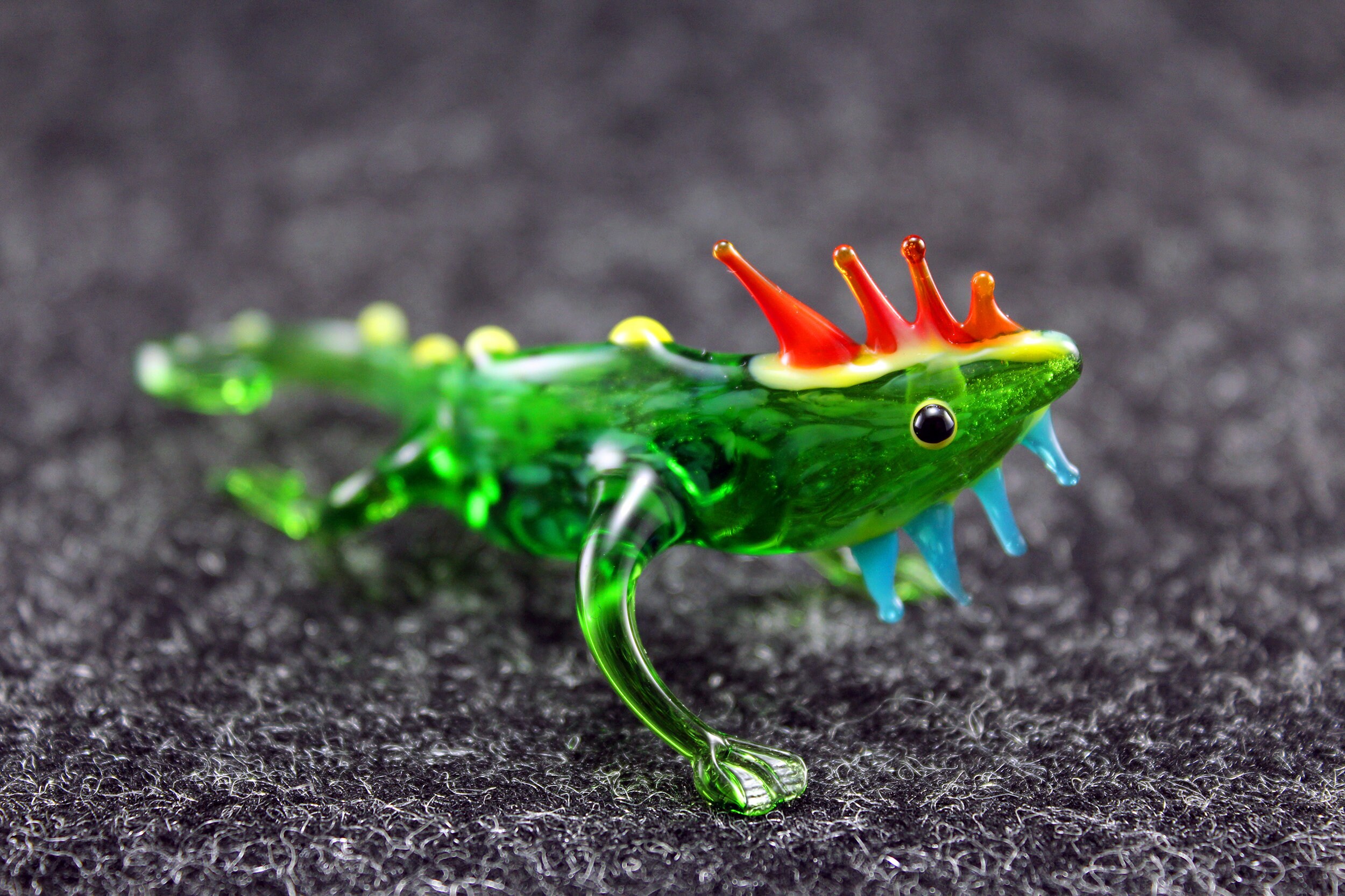 Glass lizard Glass figurine Blown glass Etsy