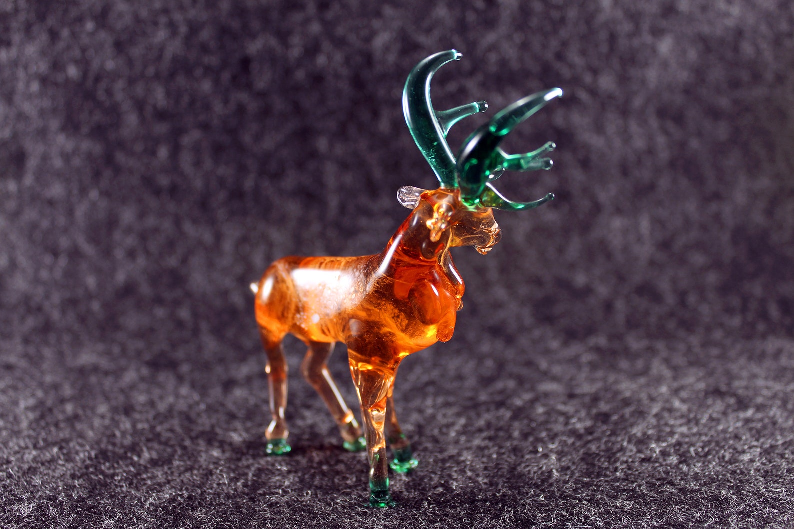 Glass figurine Glass animals Deer figurine Etsy