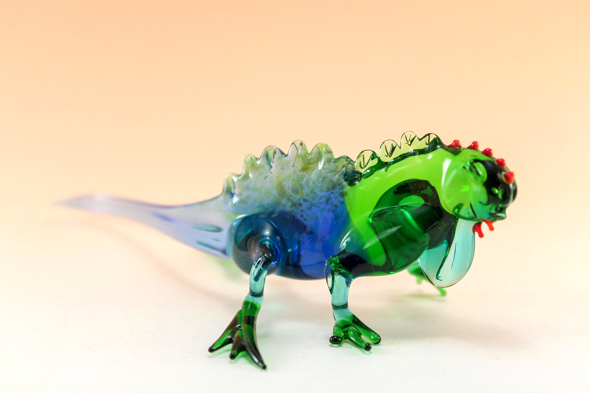 Glass lizard art glass home decor glass lizard fused glass Etsy