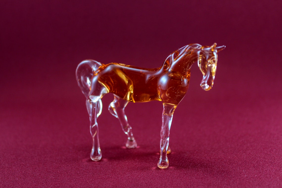 Glass Horse Art Glass Home Decor Glass Horse Fused Glass Horse Etsy