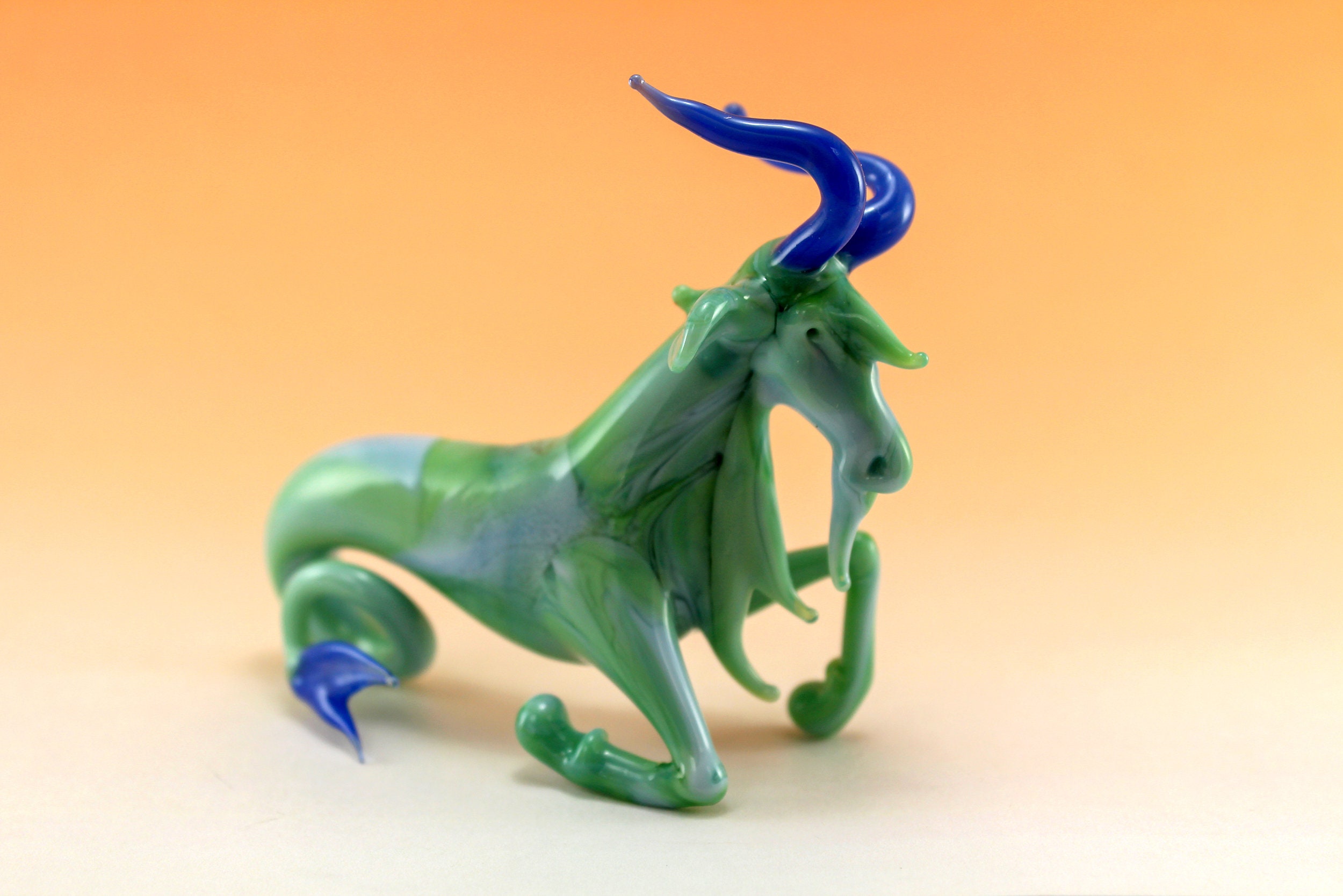 Capricorn Glass figurine Glass Animals Etsy