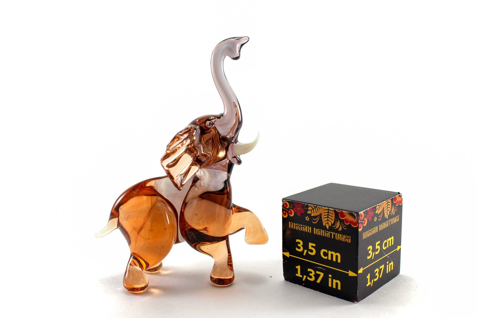 Glass elephant art glass home decor glass elephant fused glass Etsy