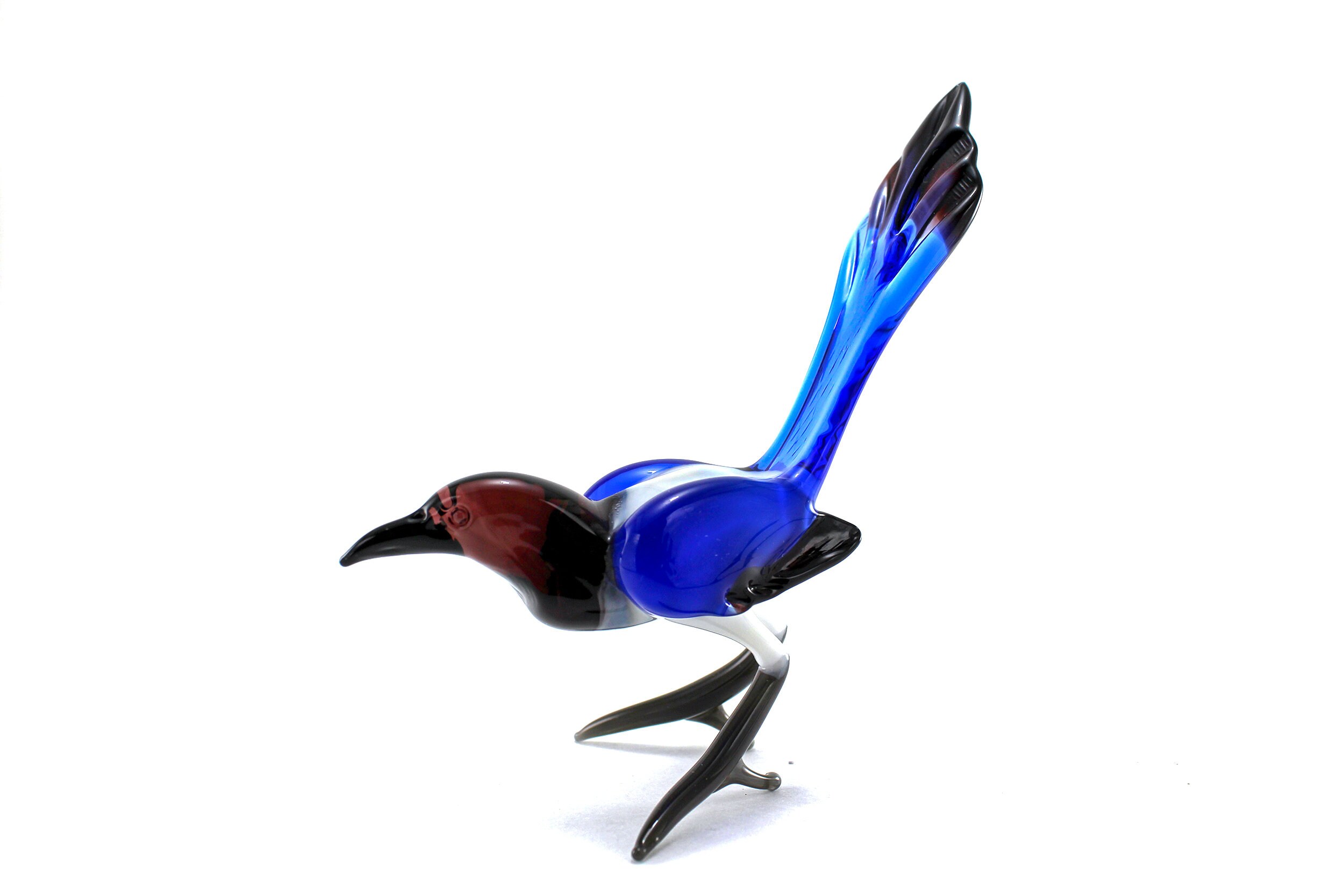 Glass magpie bird Glass bird Art glass Etsy