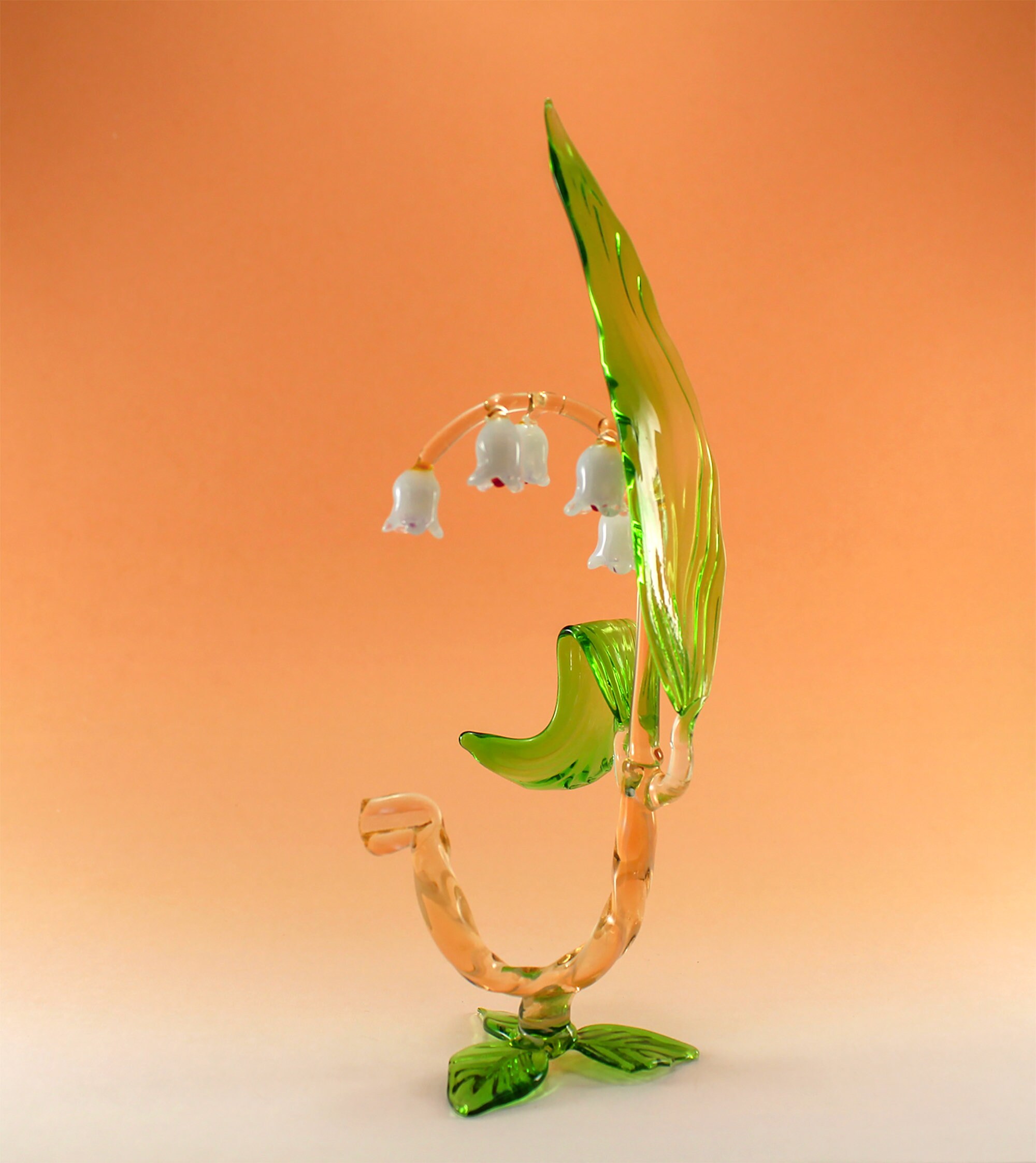 Lily of the valley Glass figurine Art glass Etsy