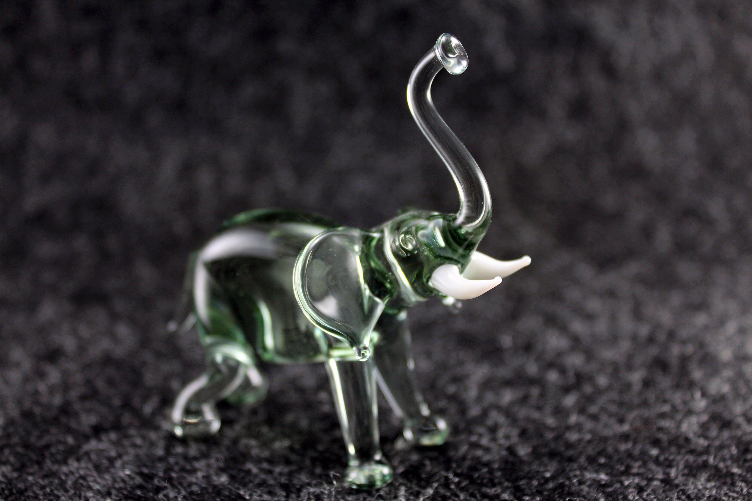 Color Glass elephant art glass home decor glass elephant fused Etsy