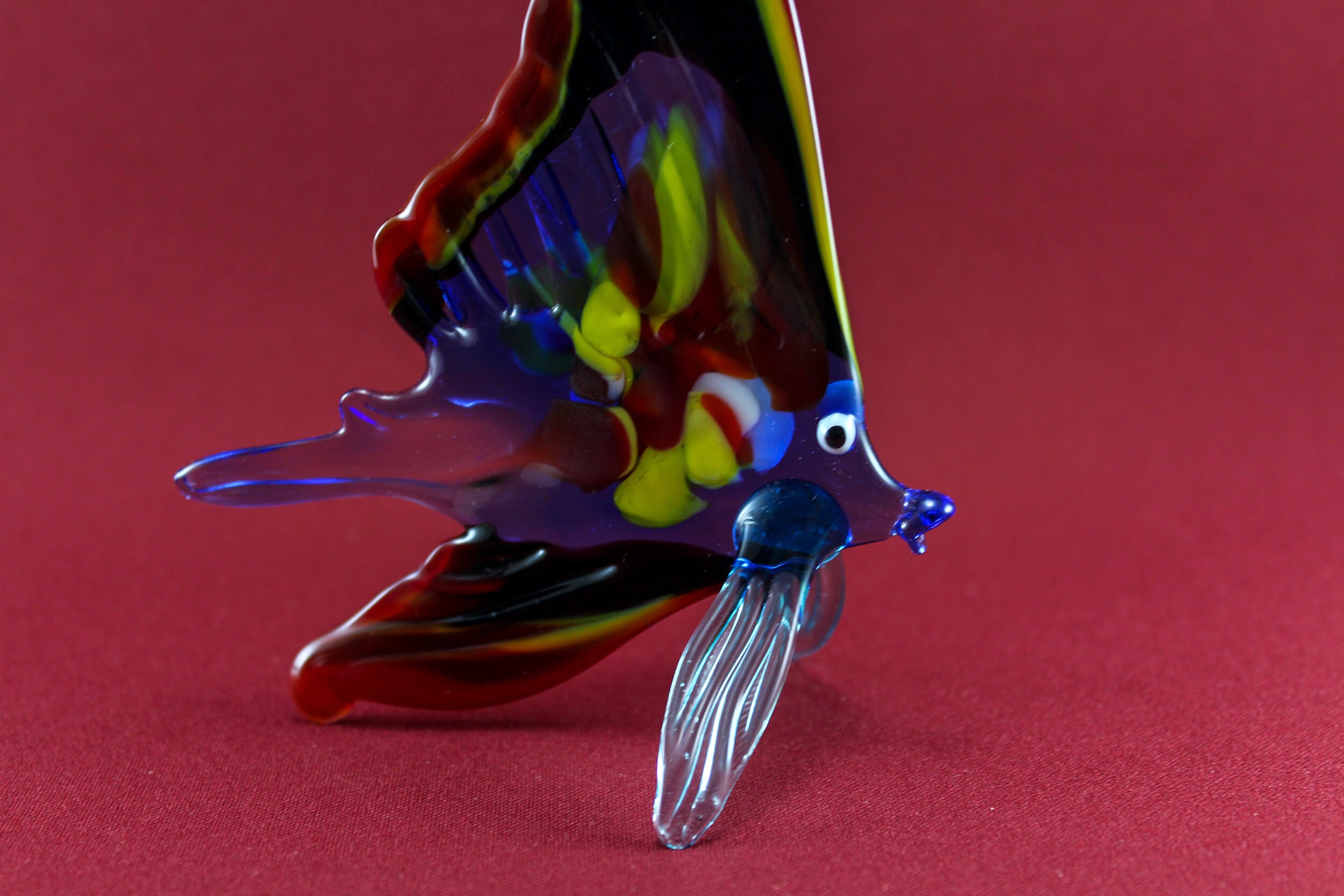 Glass Fish Figurine Fish Sculpture Fish Figure Glass Figurine Etsy