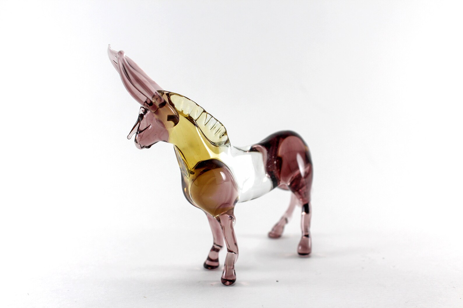 Glass donkey art glass donkey home decor glass donkey fused Etsy
