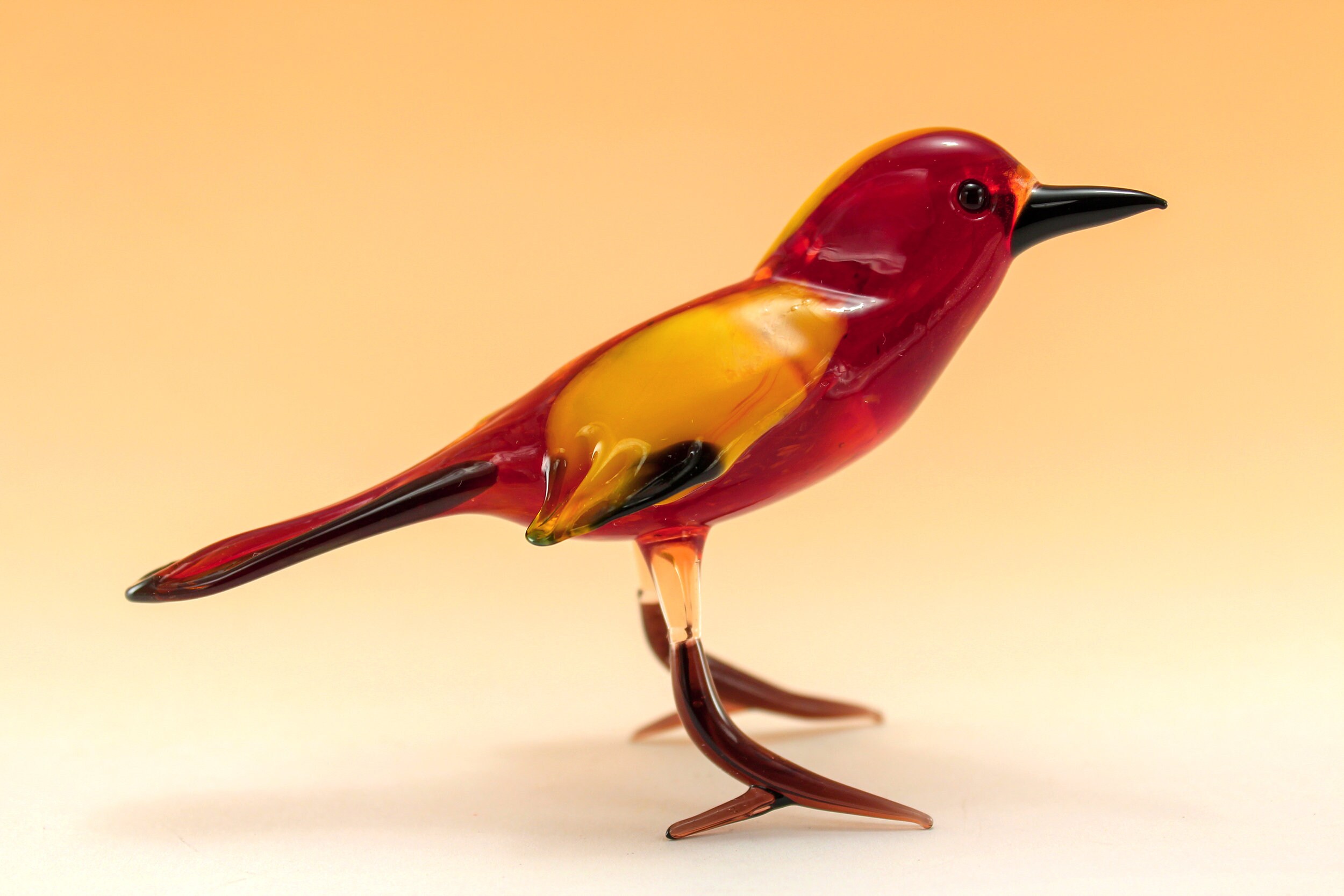 Glass bird art glass bird home decor glass birds fused Etsy