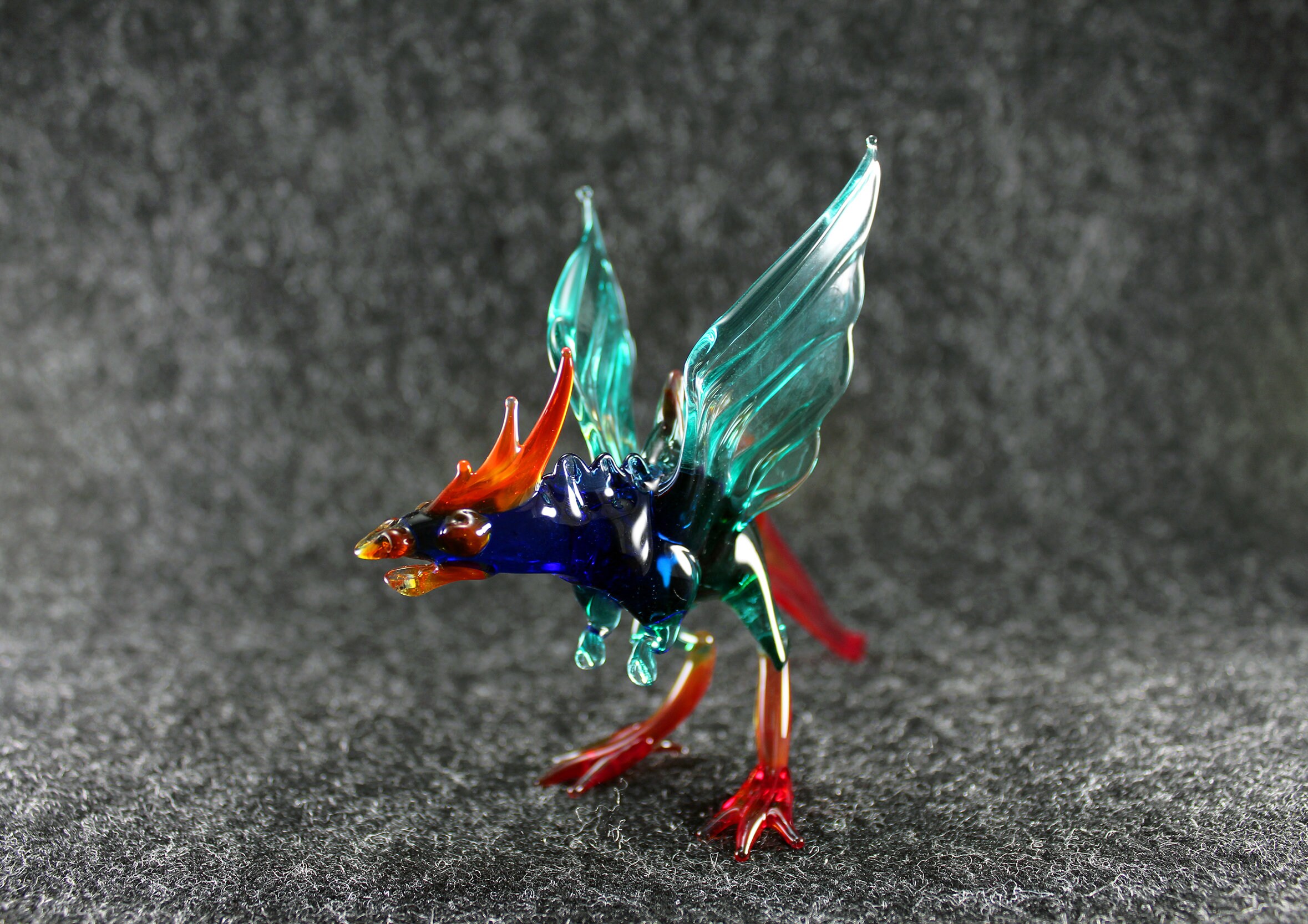 Glass dragon art glass home decor dragon glass fused Etsy