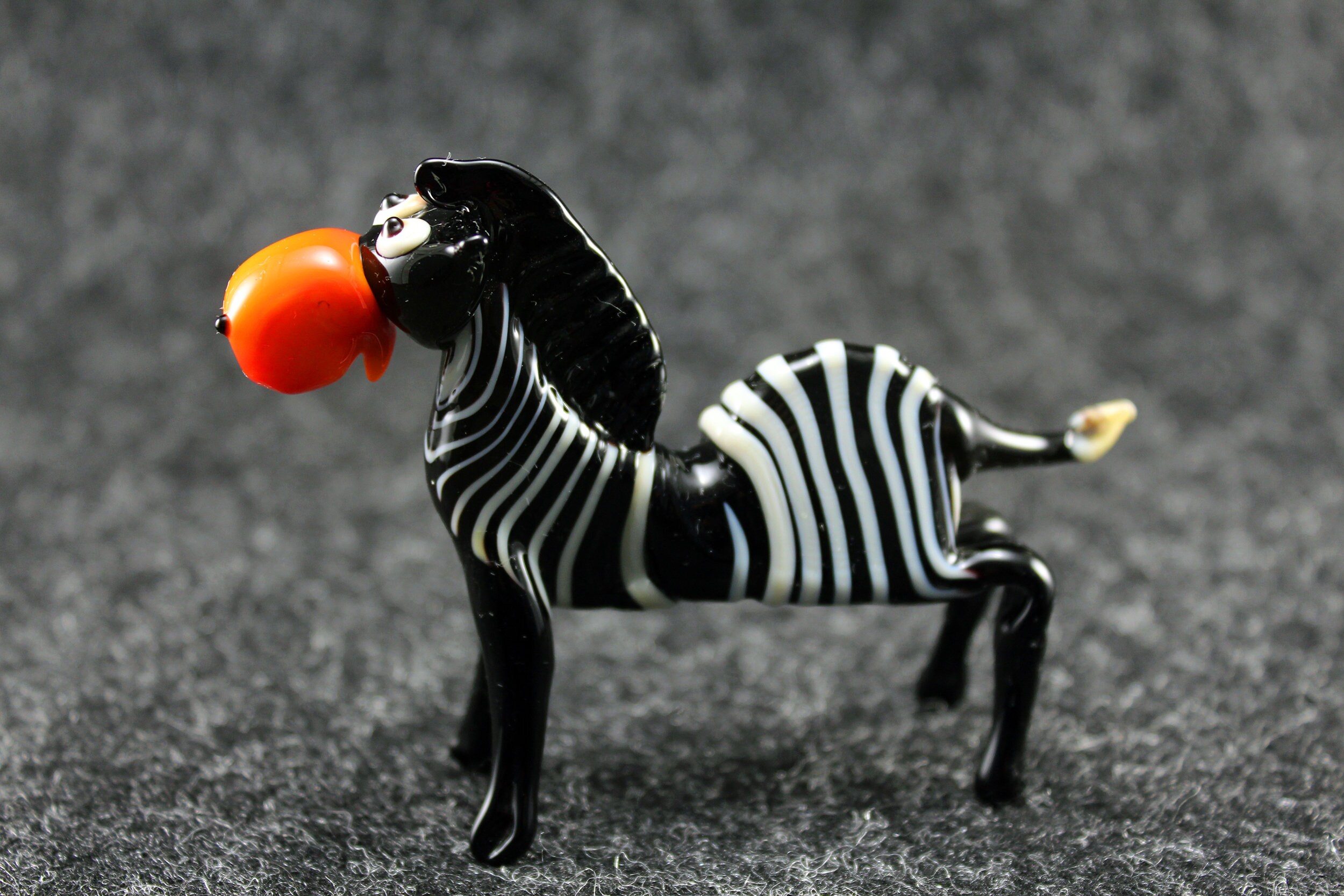 Glass animal figurines Zebra figurine Glass horse Glass Etsy