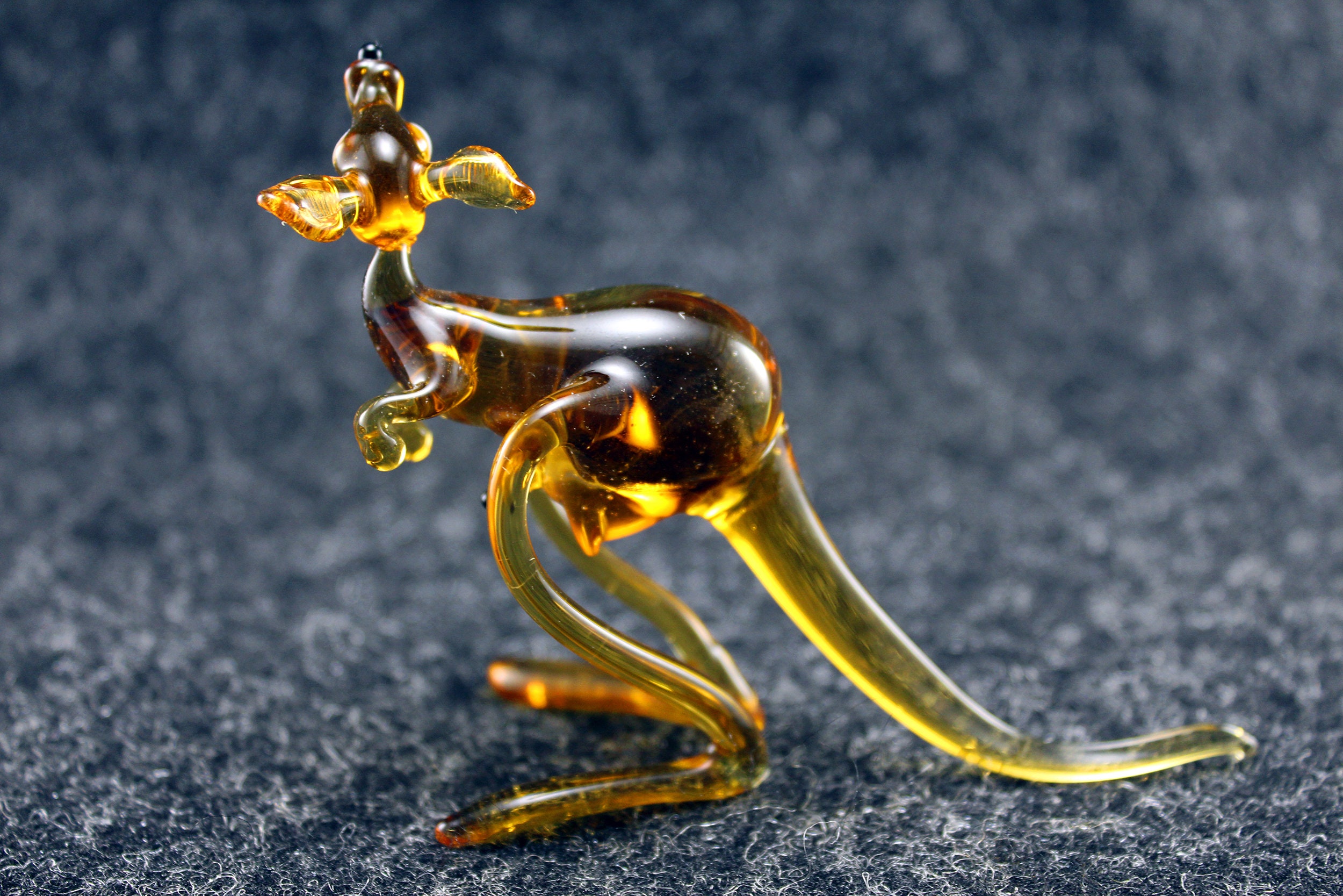 Glass kangaroo art glass home decor glass kangaroo fused glass Etsy