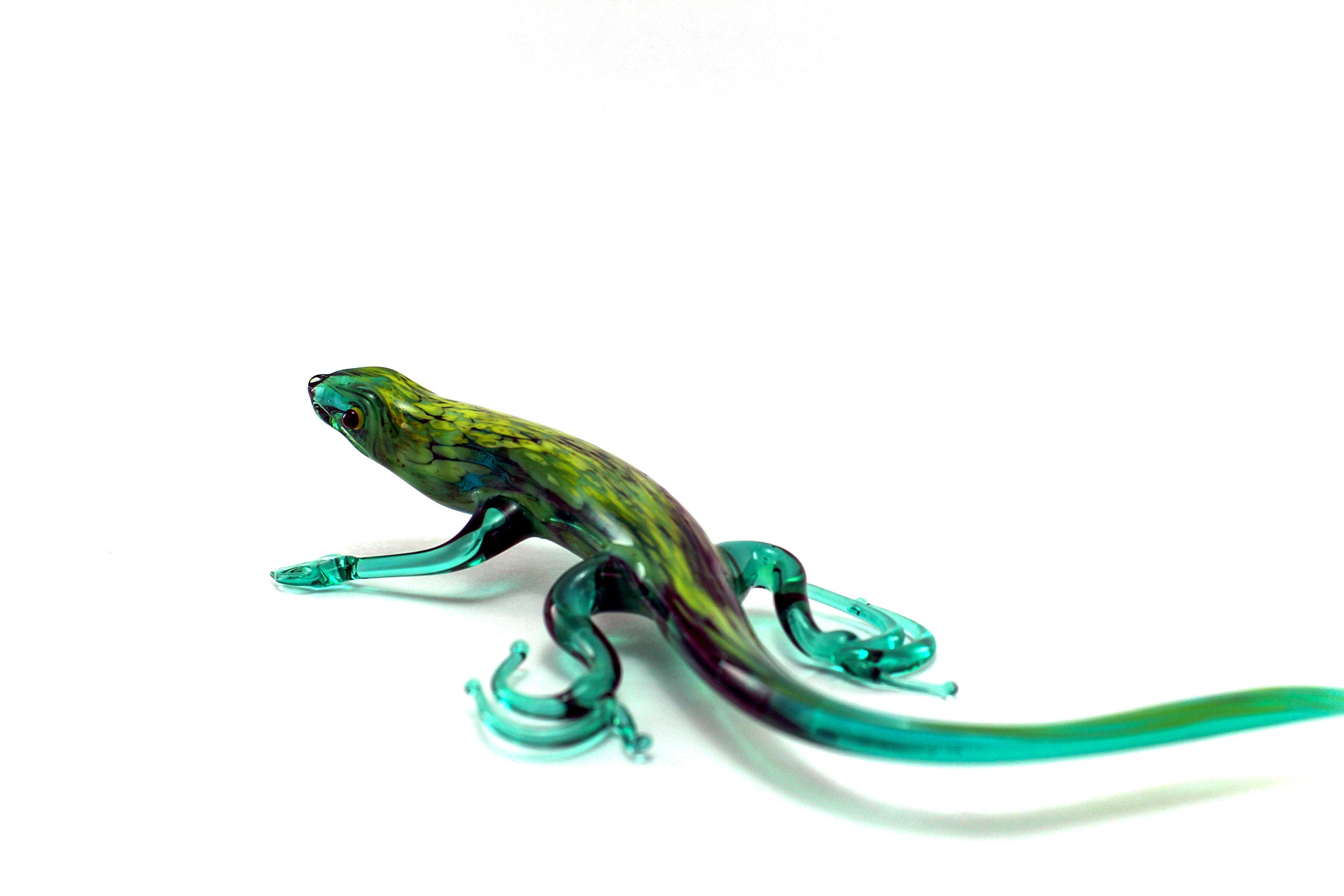 Glass lizard Glass animals Art glass Etsy