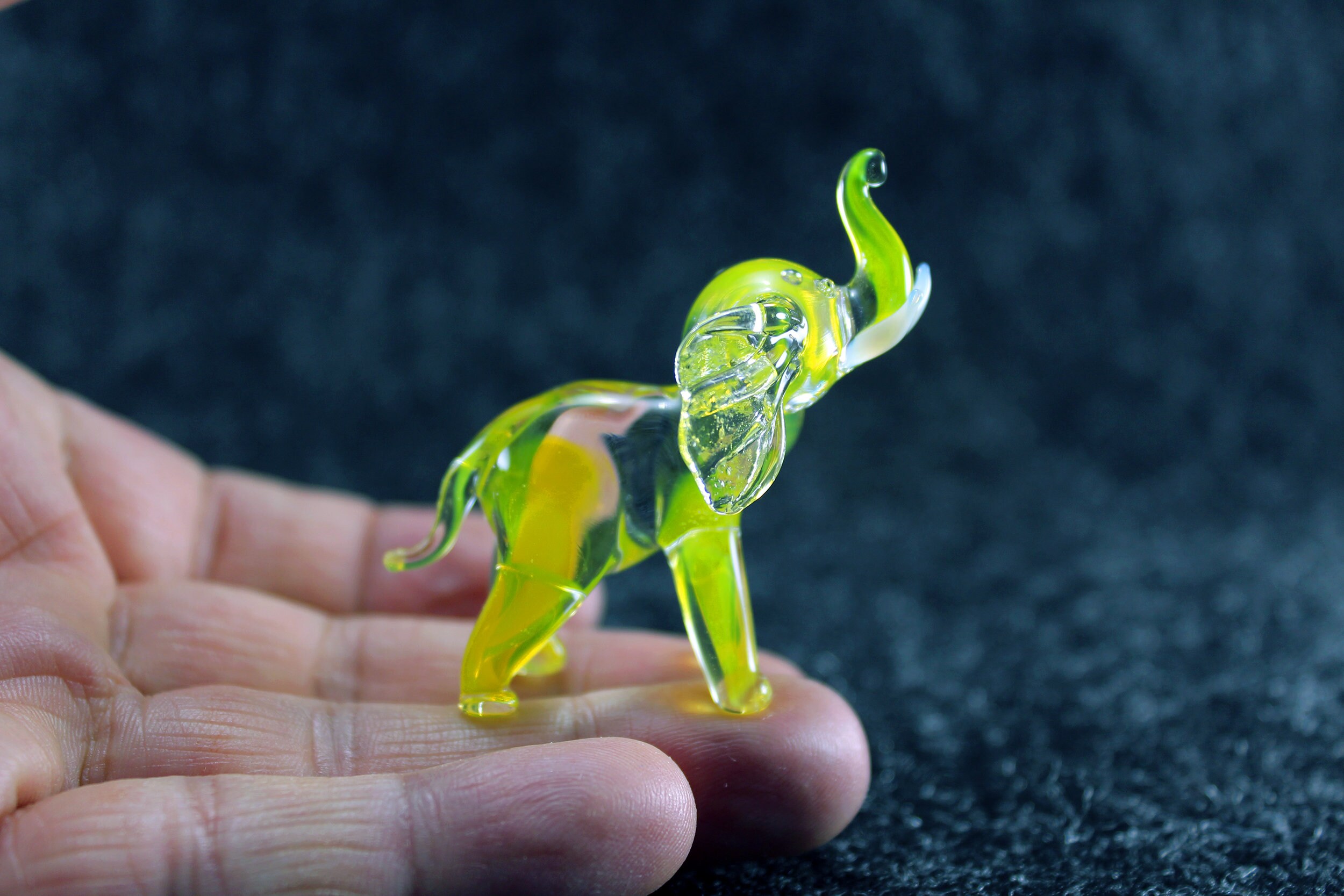 Glass elephant art glass home decor glass elephant fused glass Etsy