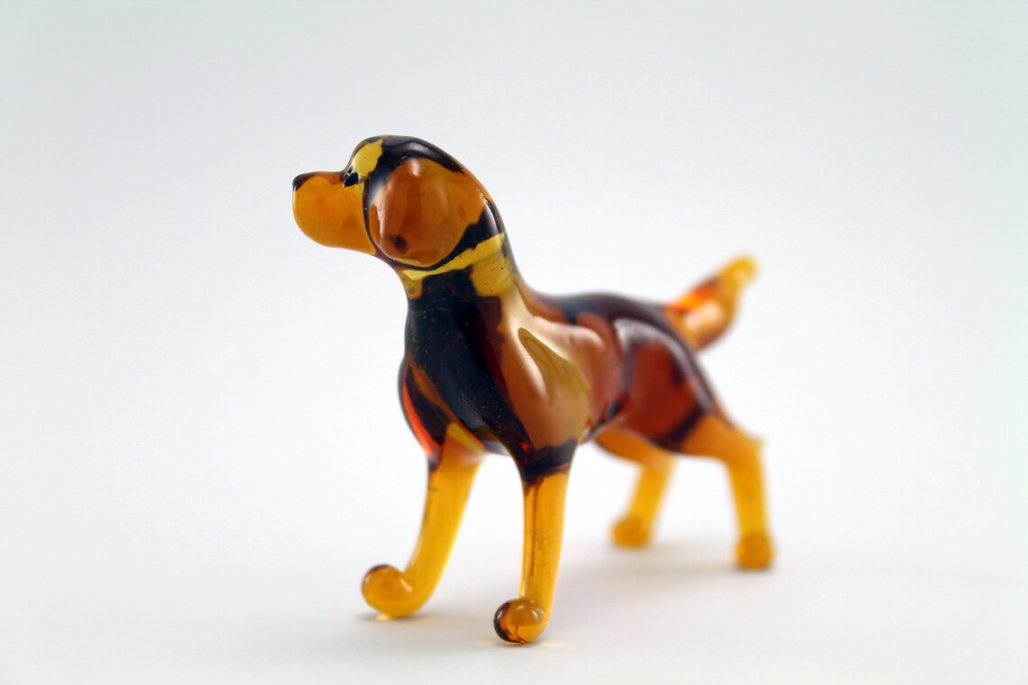 Glass Labrador Figurine.Glass figurine.Dog Figurine Etsy