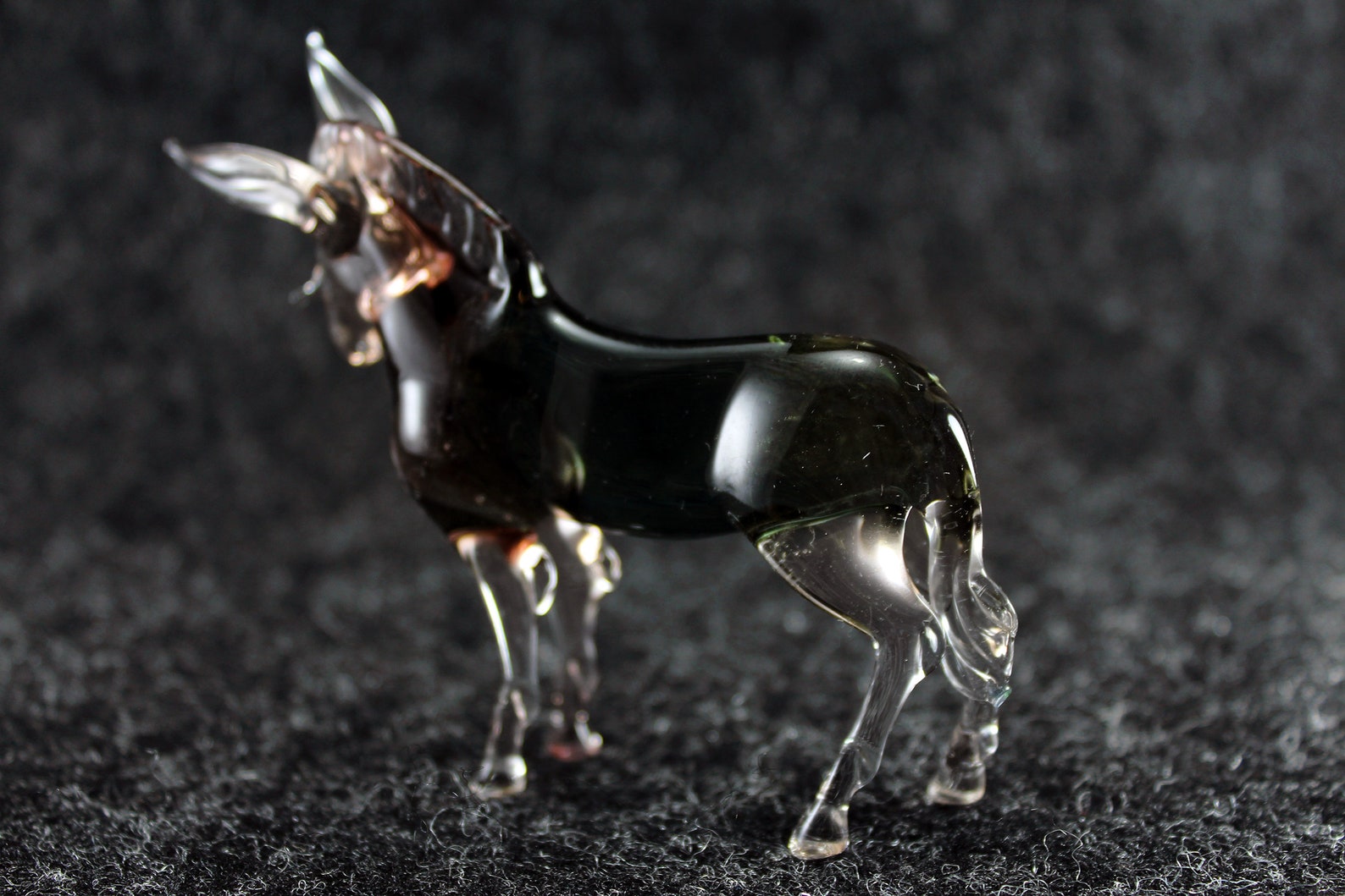 Glass donkey art glass donkey home decor glass donkey fused Etsy