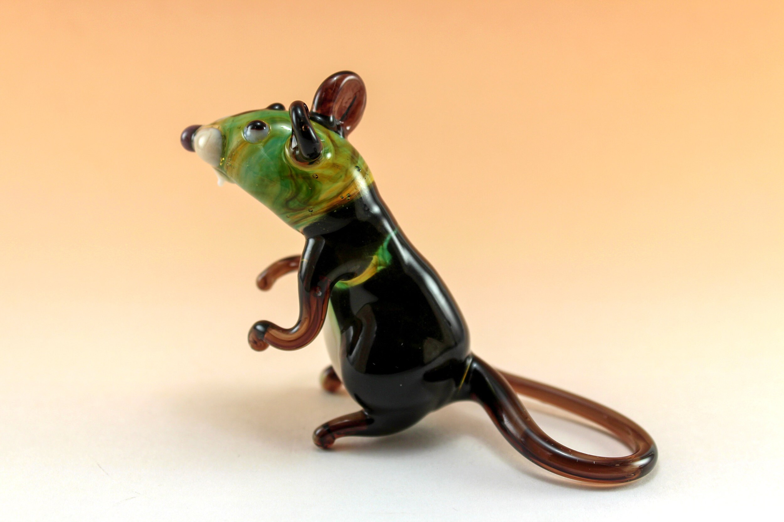 Glass rat Glass animals Glass figurine Etsy