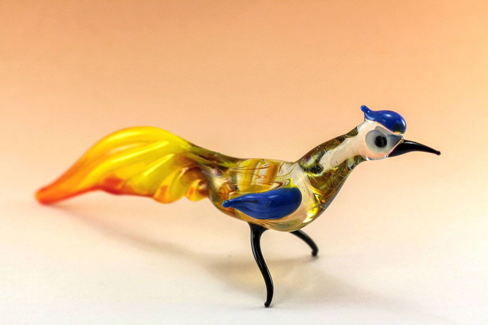 Glass Bird Art Glass Bird Home Decor Glass Birds Fused Glass Etsy