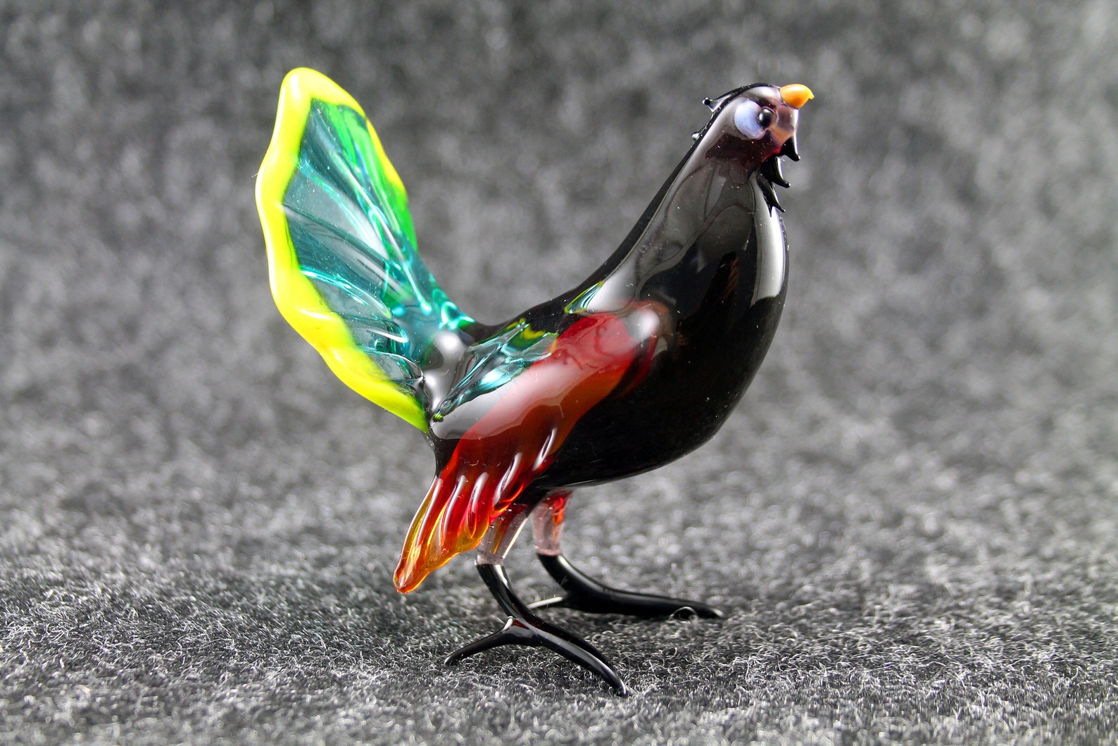 Glass bird art glass bird home decor glass birds fused glass Etsy