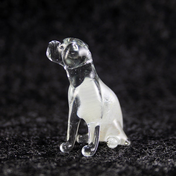 Color Glass Labrador Figurine.Dog Figurine Glass.Figure miniature.glass lampwork.glass dog sculpture.dog figurine.murano glass.gift(k251)