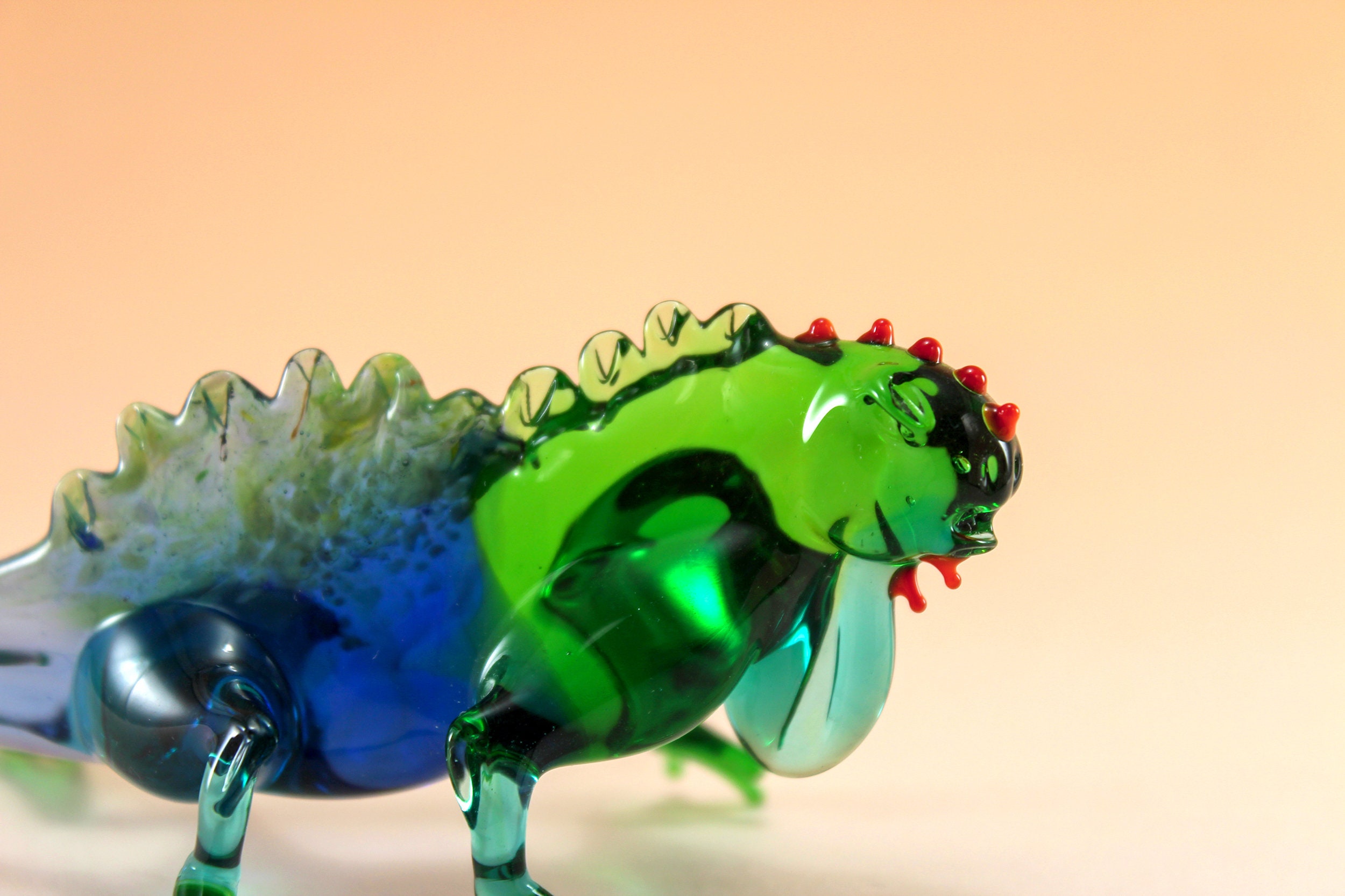 Glass lizard art glass home decor glass lizard fused glass Etsy