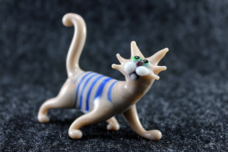 Sales of SALE items Finally popular brand from new works Cute Glass cat Figurine Cat F Animal Sculpture
