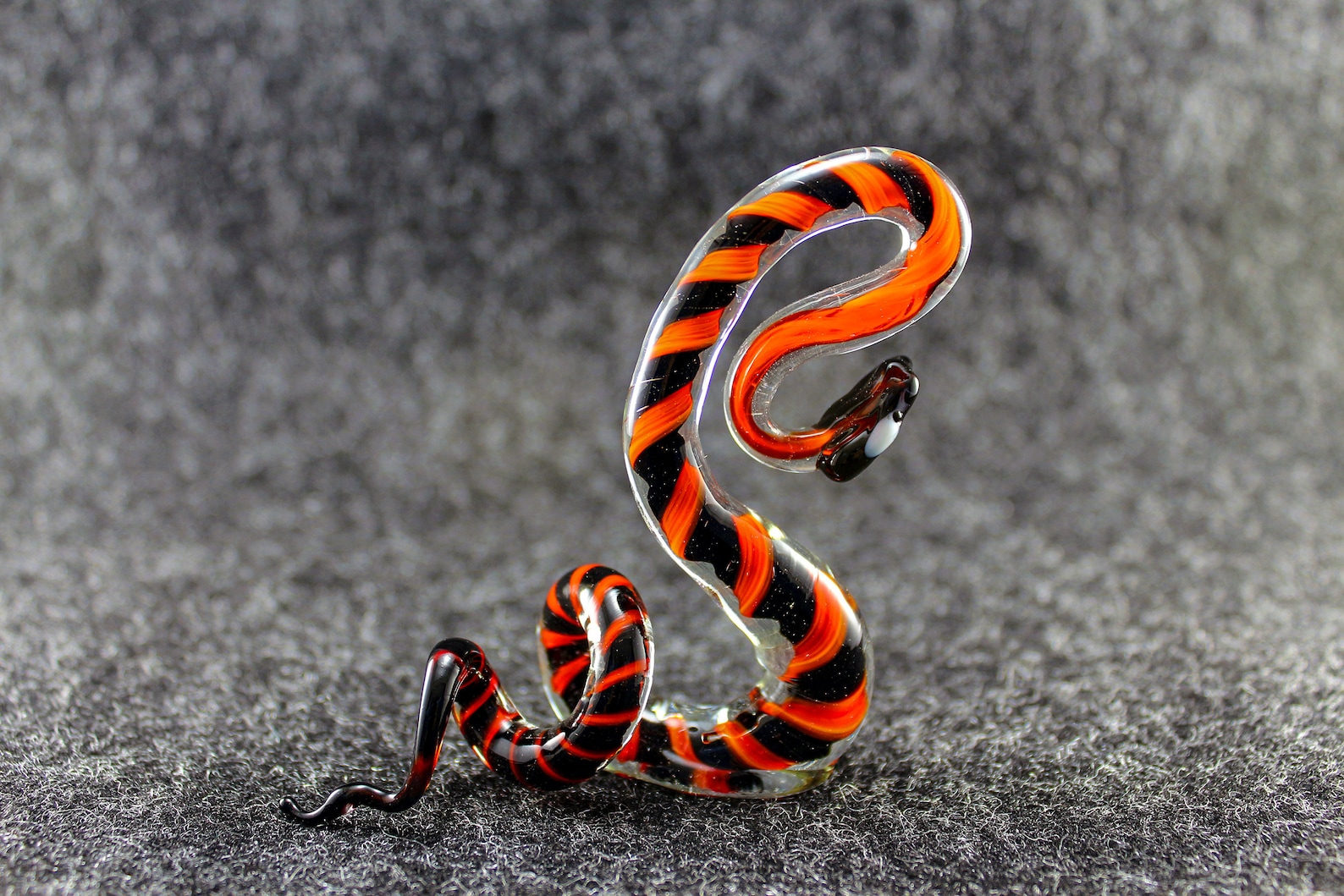 Glass Snake Art Glass Home Decor Glass Cobra Fused Glass Cobra Etsy
