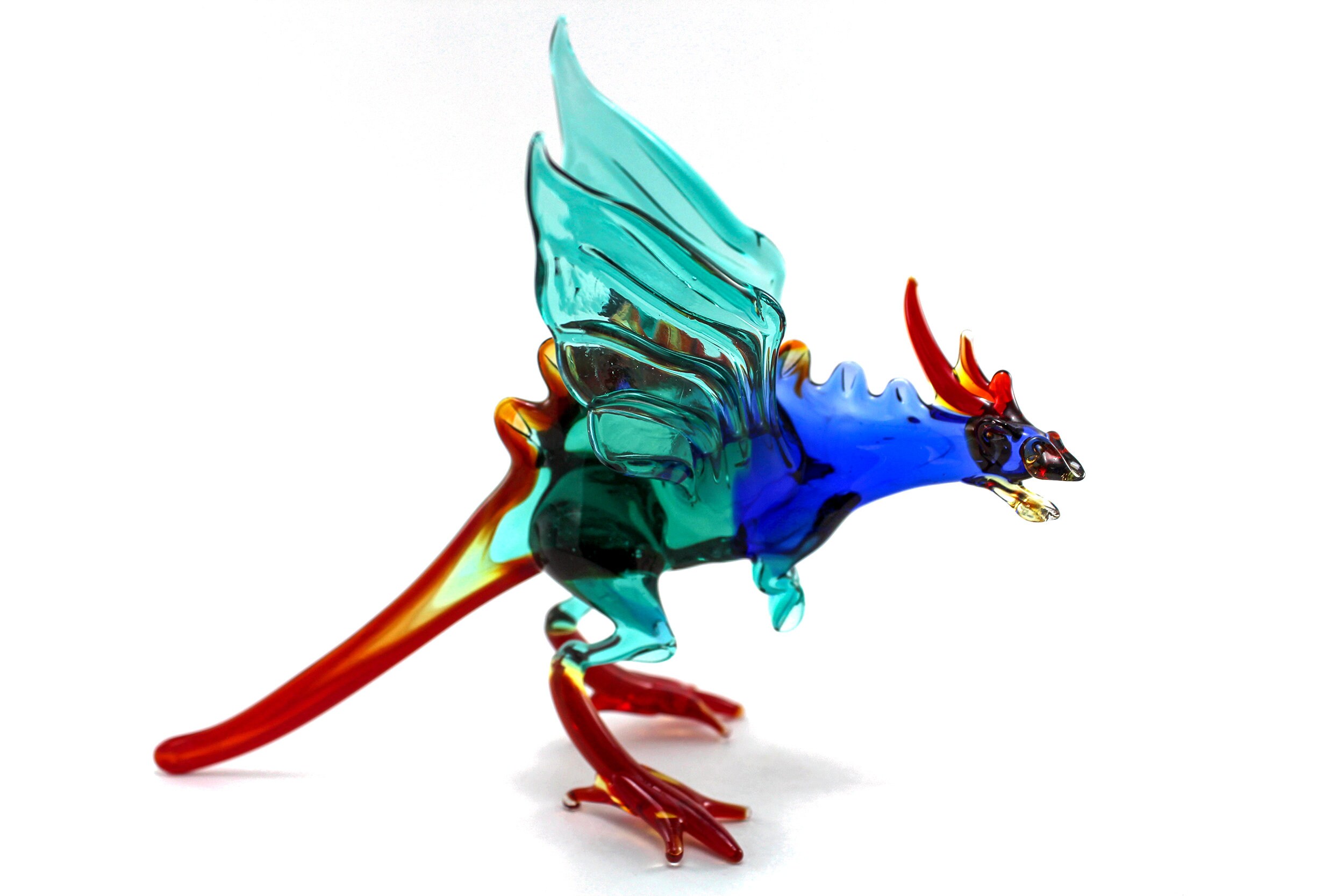 Glass dragon art glass home decor dragon glass fused Etsy