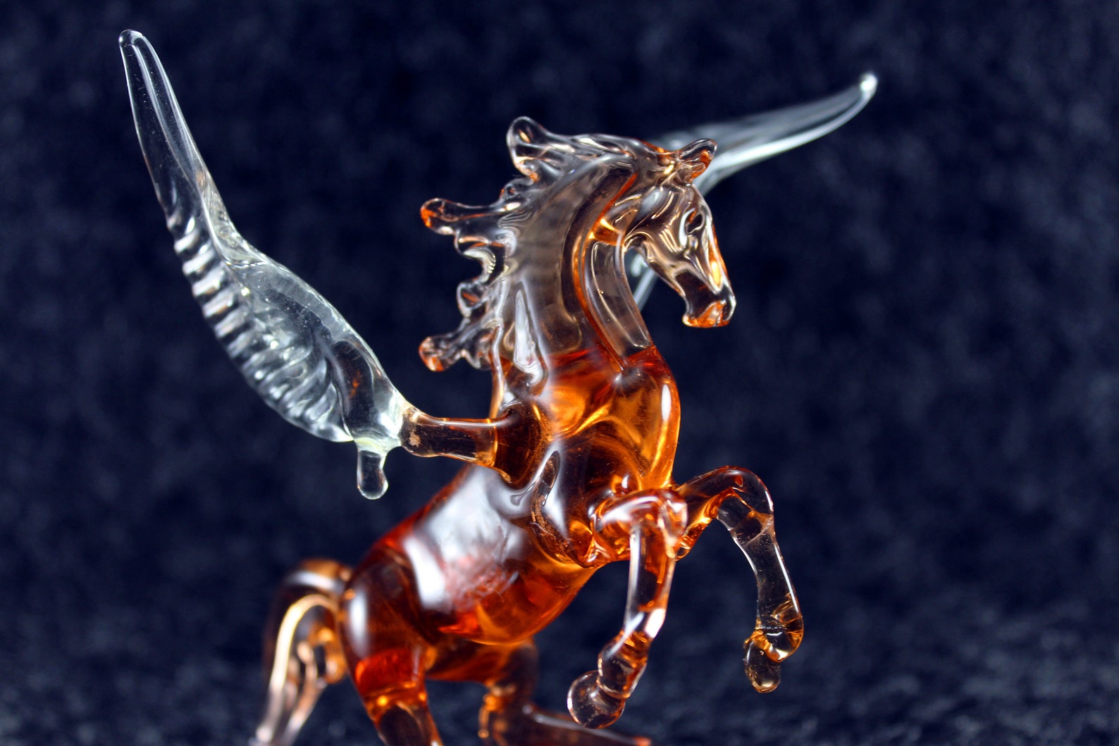 Glass Pegasus Figurine Glass Figurine Horse Figurine Etsy