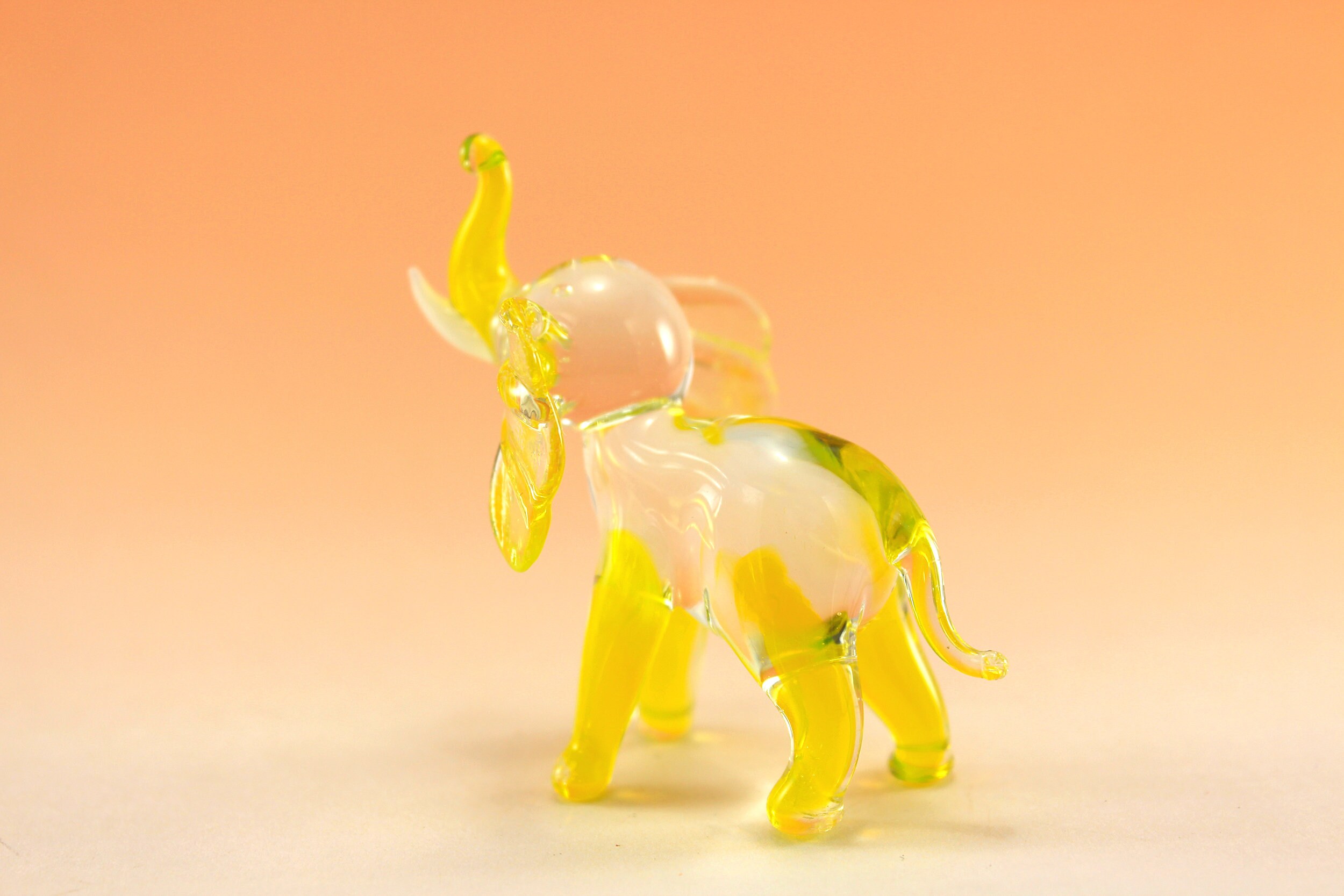 Glass elephant art glass home decor glass elephant fused glass Etsy