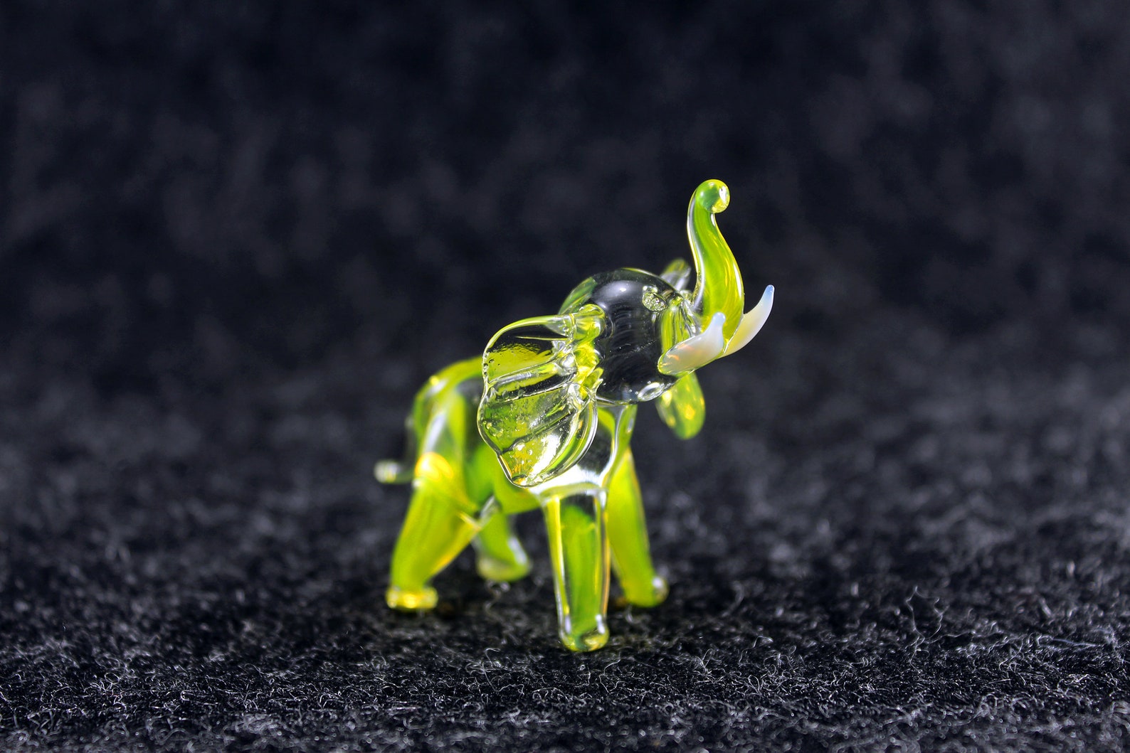 Glass Elephant Art Glass Home Decor Glass Elephant Fused Glass Etsy