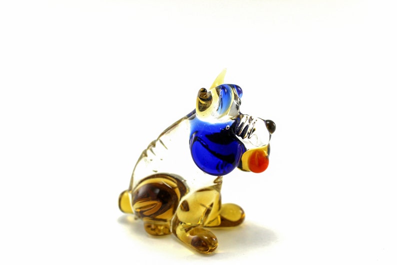 Glass Dog Glass Animal Sculpture Glass Figurine Glass Figure Glass Animals Glass Figurines Glass Figures Dog n31