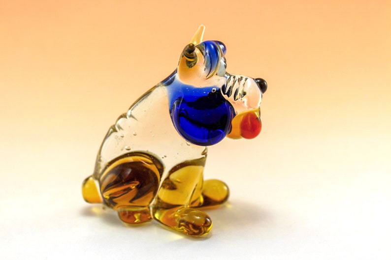 Glass Dog Glass Animal Sculpture Glass Figurine Glass Figure Glass Animals Glass Figurines Glass Figures Dog n31