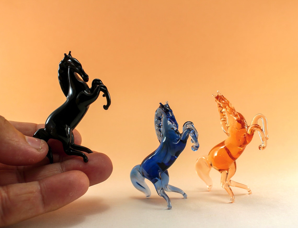 Glass horse art glass home decor glass horse fused glass horse Etsy