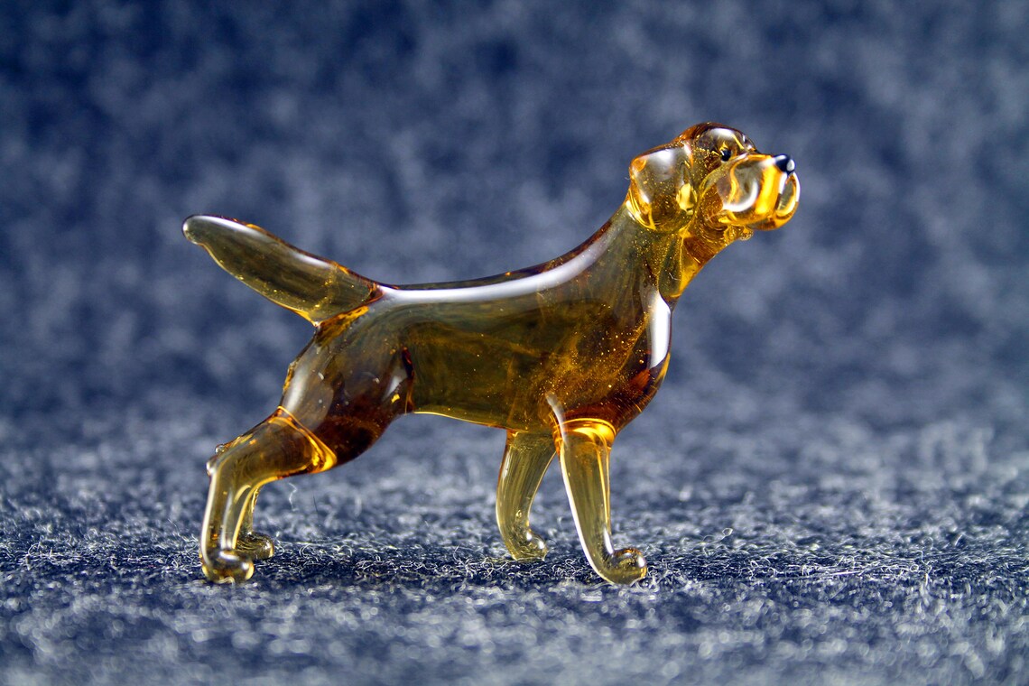Glass Labrador Figurine.Glass figurine.Dog Figurine Etsy